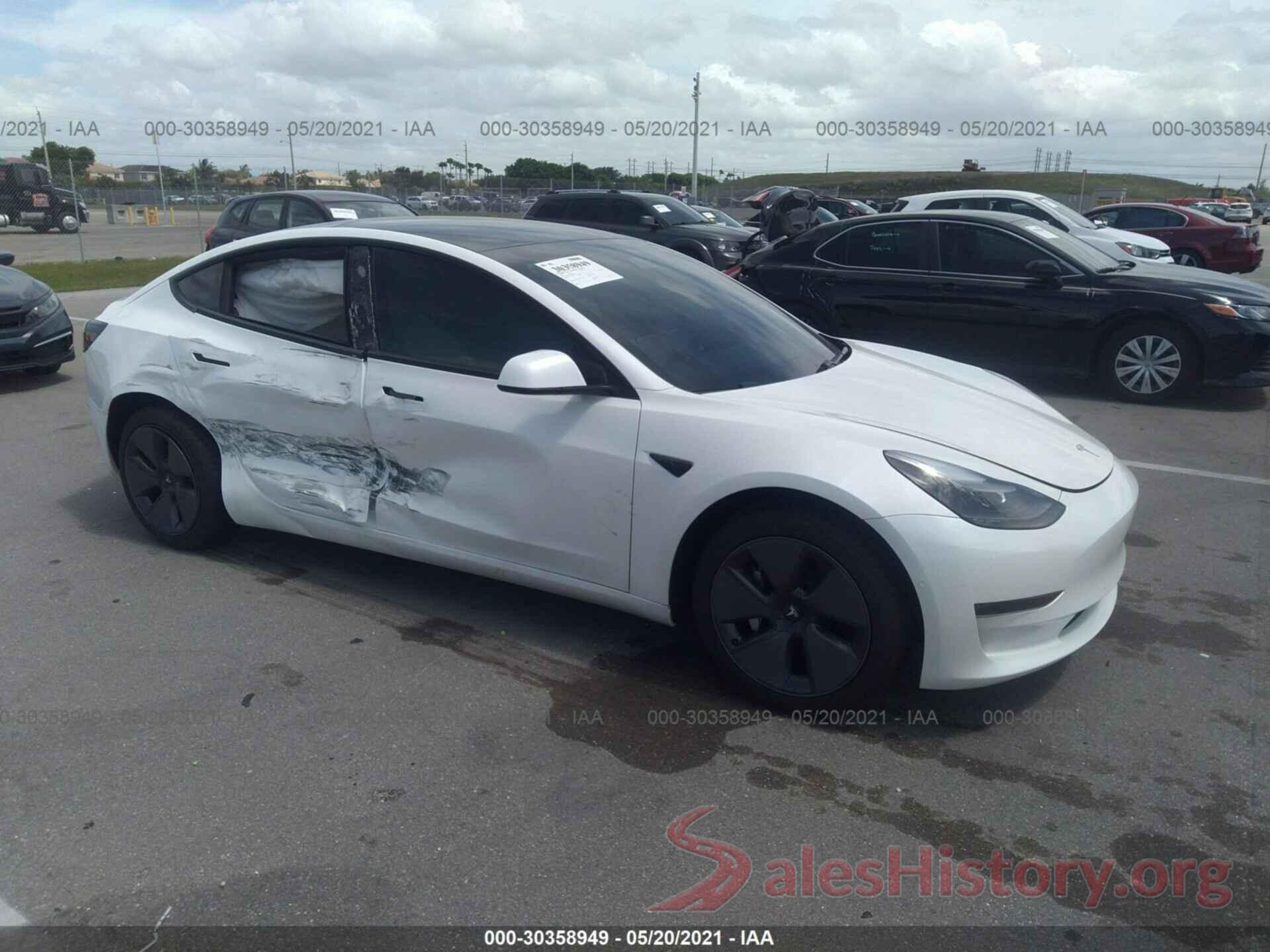 5YJ3E1EA9MF908685 2021 TESLA MODEL 3