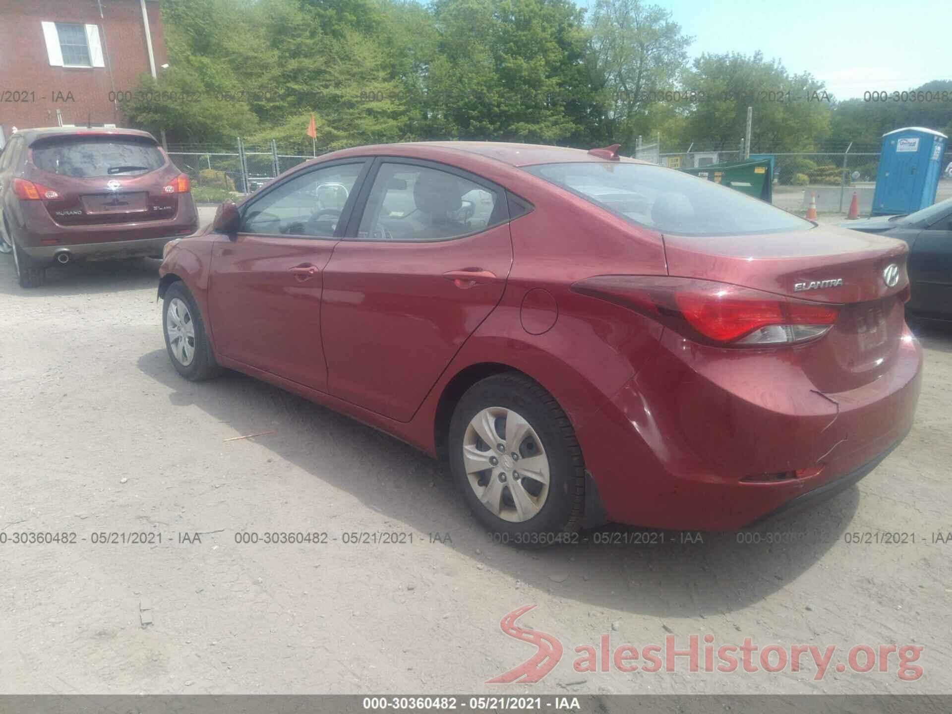 5NPDH4AE9GH770089 2016 HYUNDAI ELANTRA