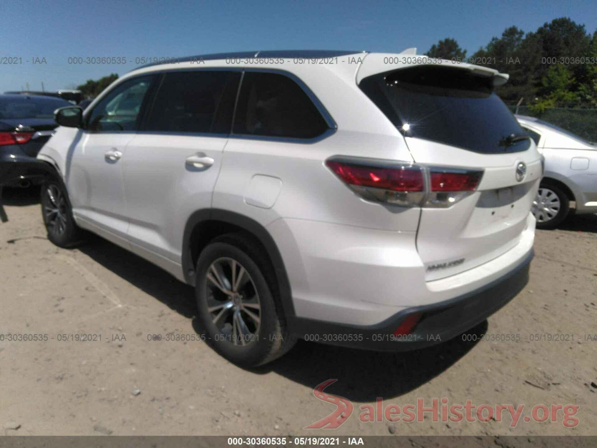 5TDKKRFH2GS147125 2016 TOYOTA HIGHLANDER