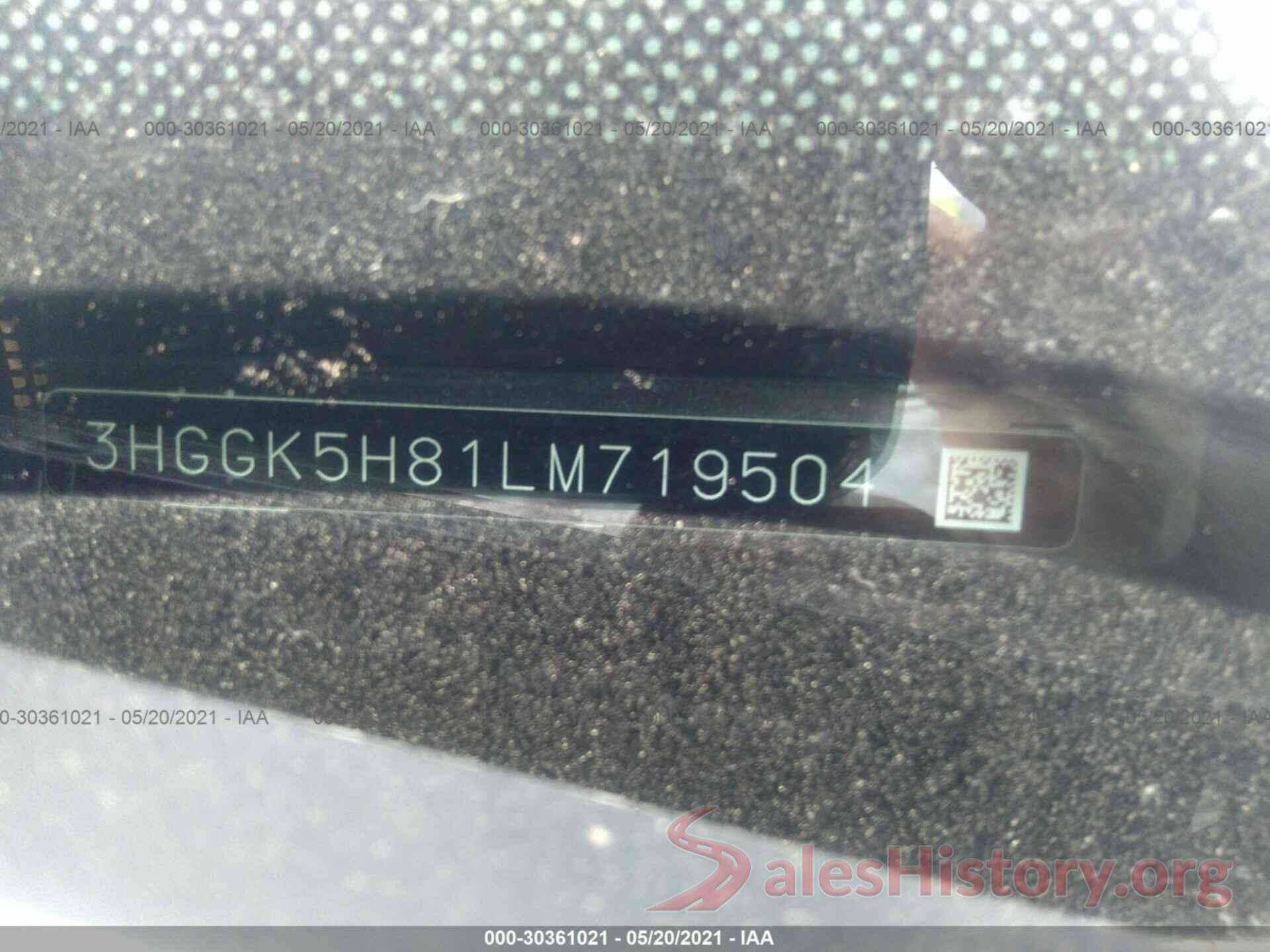 3HGGK5H81LM719504 2020 HONDA FIT