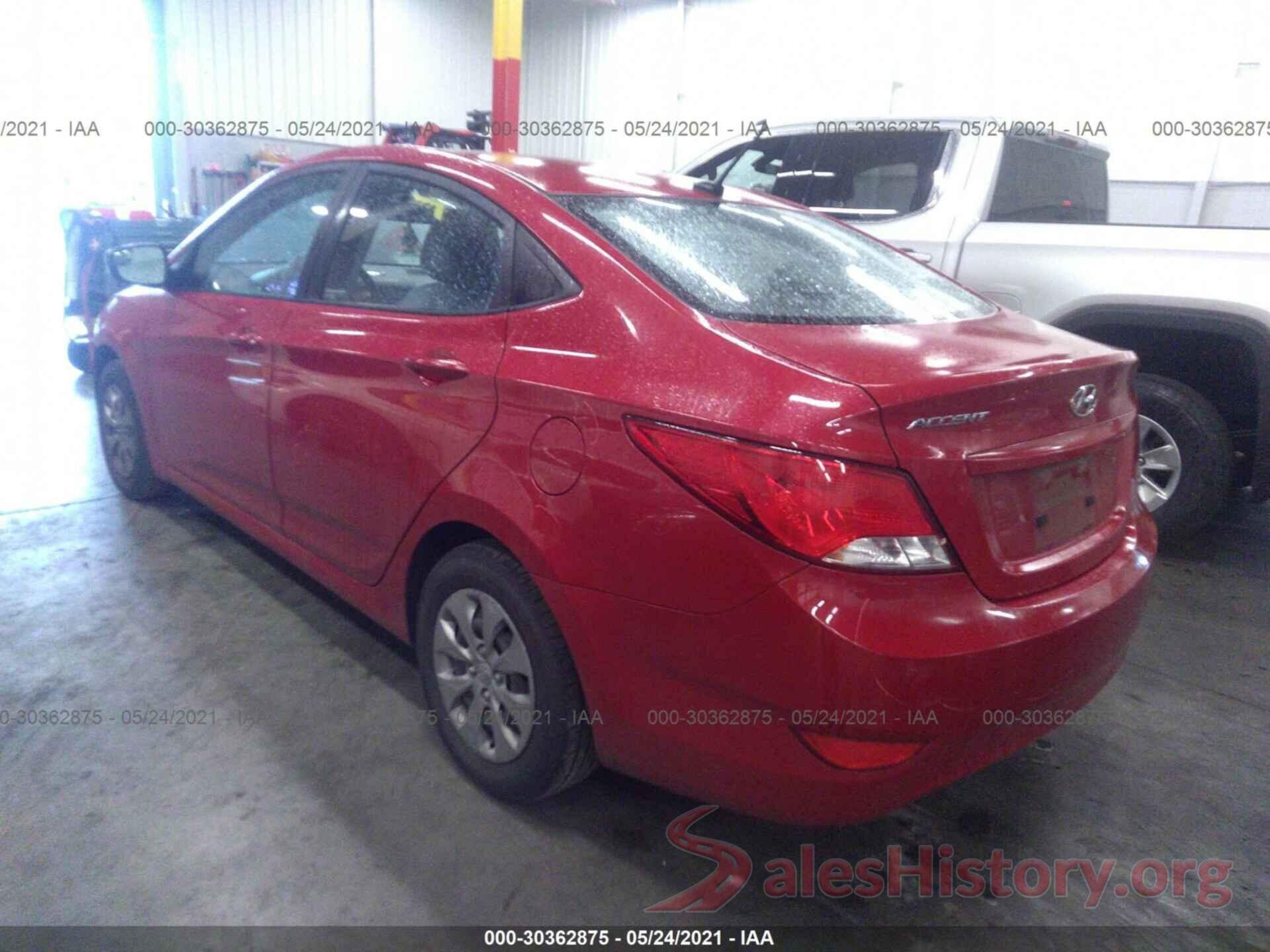 KMHCT4AEXGU001743 2016 HYUNDAI ACCENT