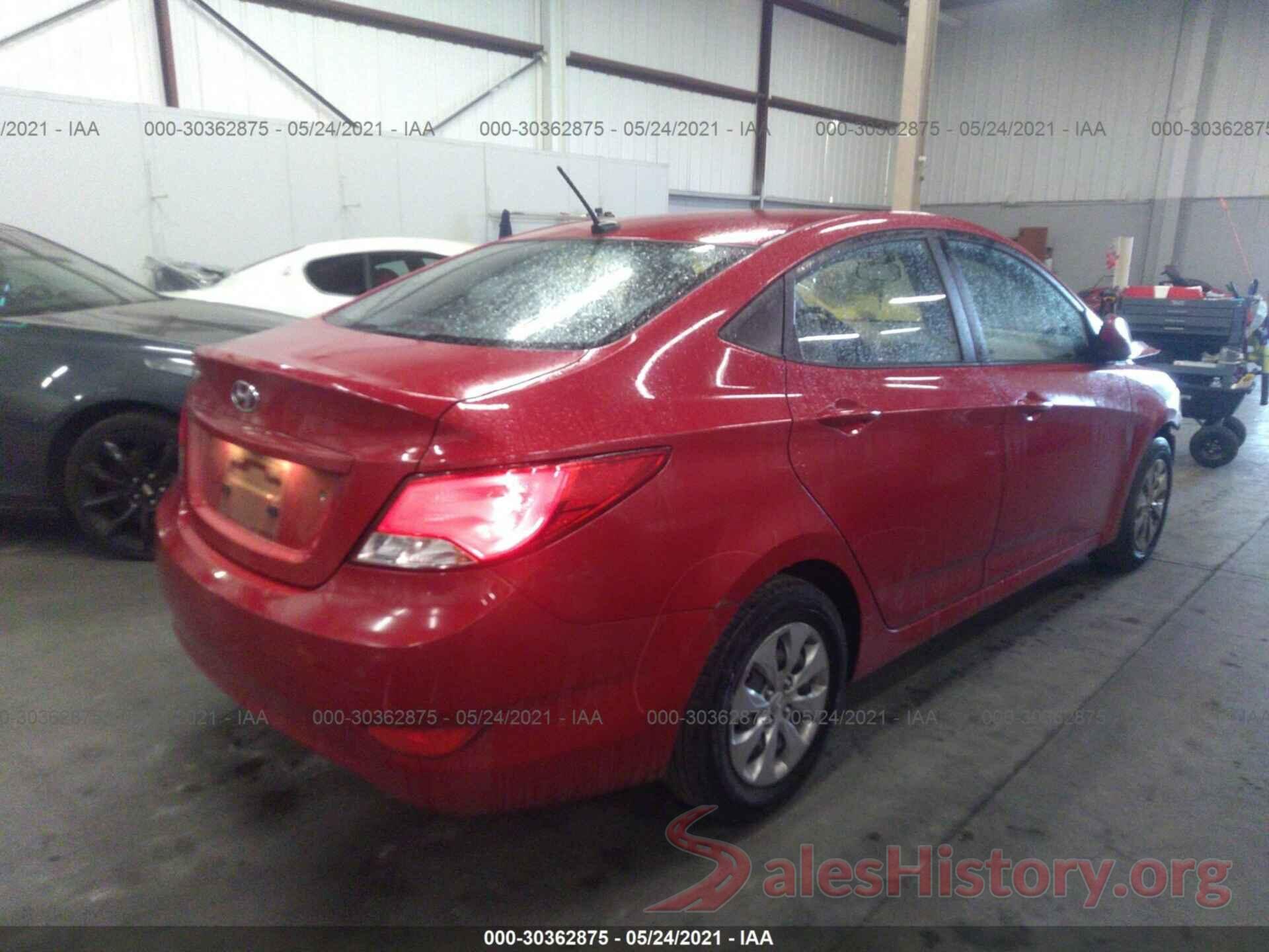 KMHCT4AEXGU001743 2016 HYUNDAI ACCENT