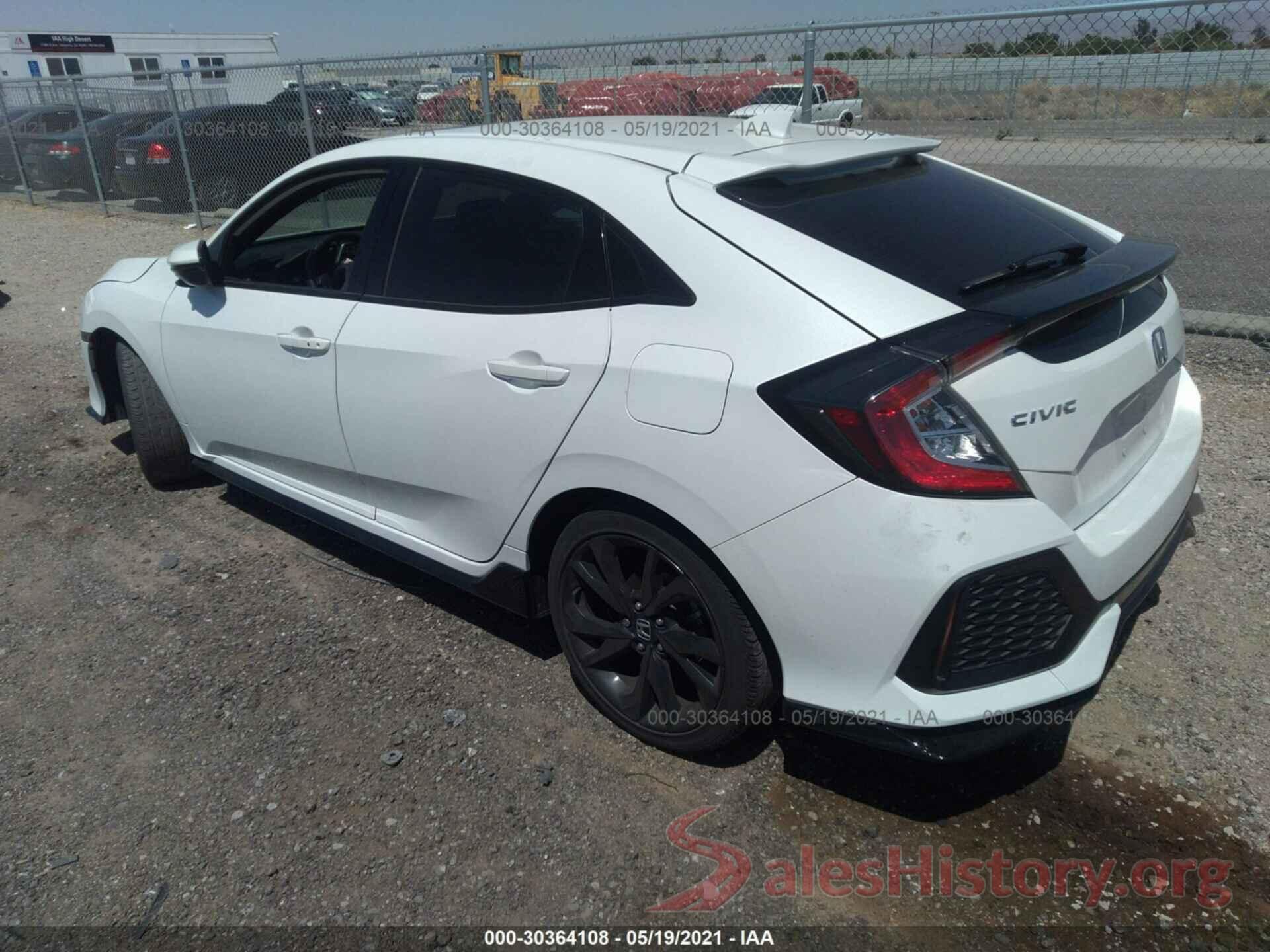 SHHFK7H91JU408251 2018 HONDA CIVIC HATCHBACK