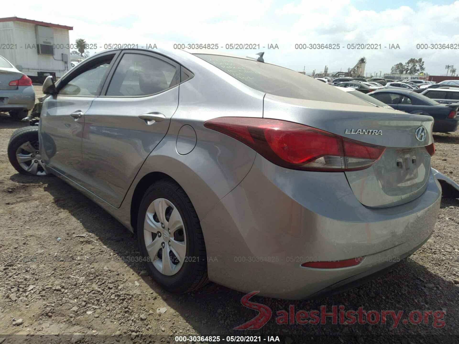 5NPDH4AE1GH691998 2016 HYUNDAI ELANTRA