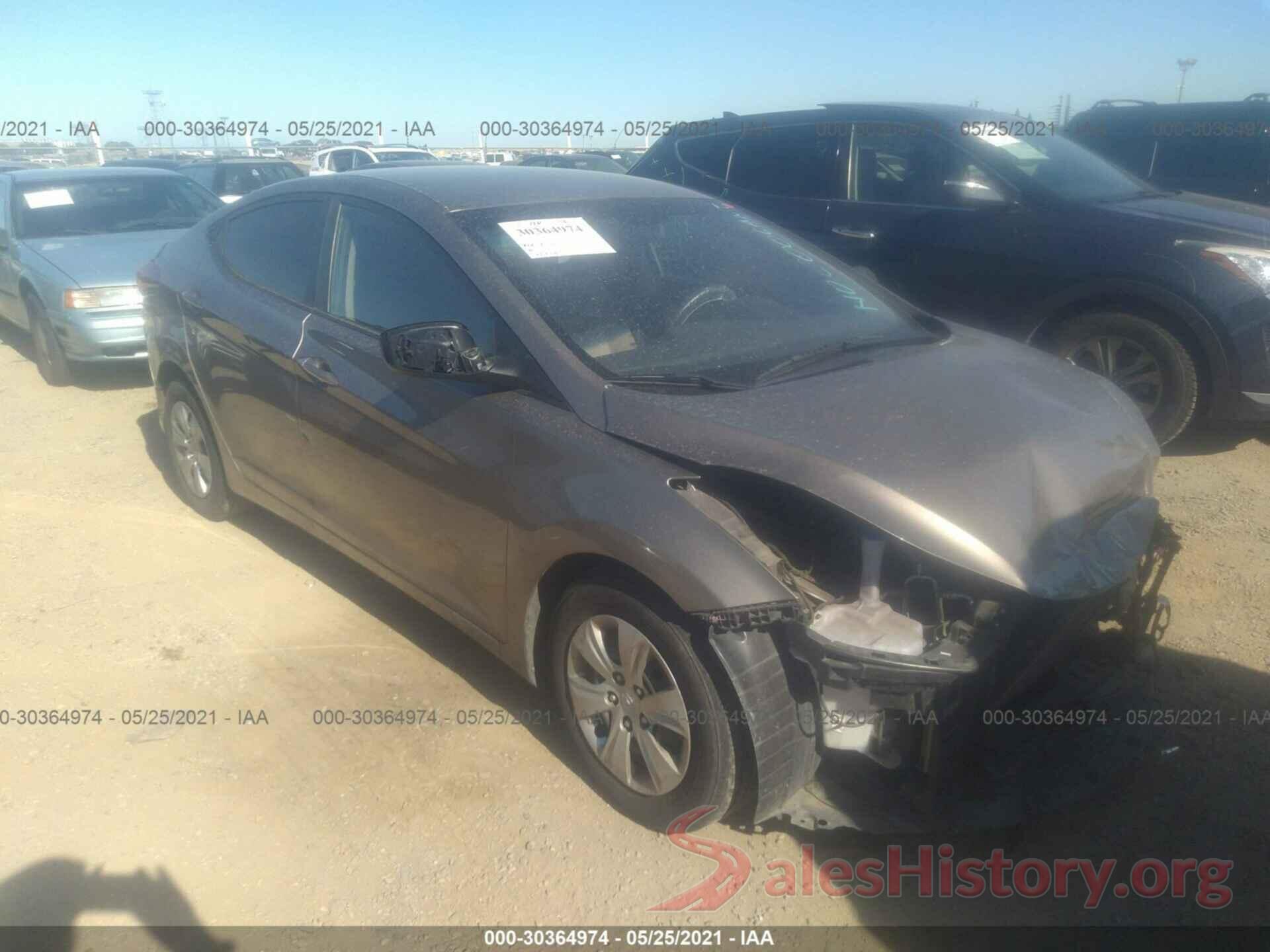 5NPDH4AE9GH699217 2016 HYUNDAI ELANTRA