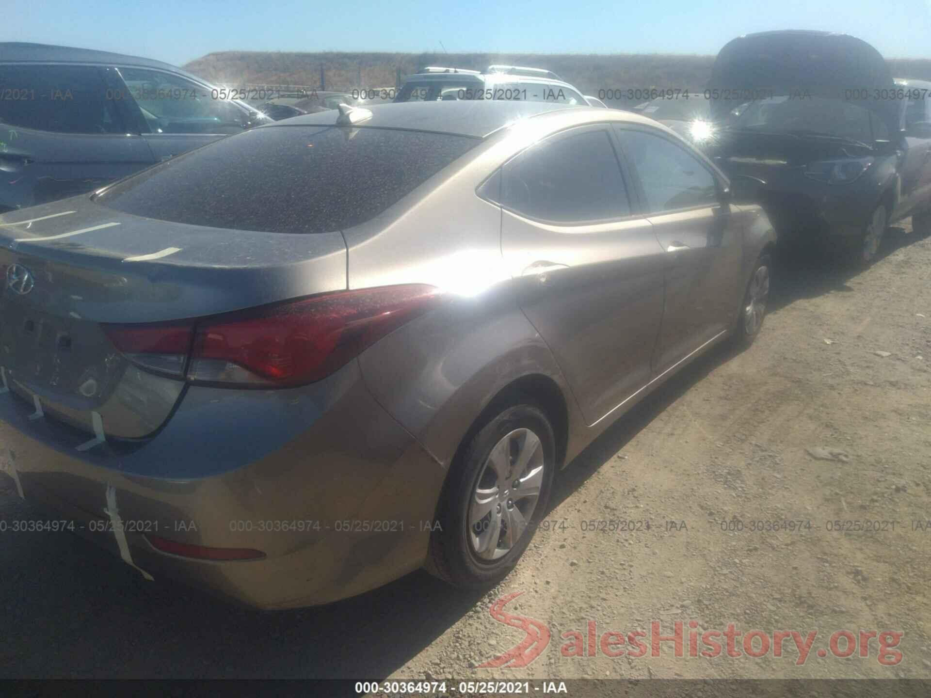 5NPDH4AE9GH699217 2016 HYUNDAI ELANTRA