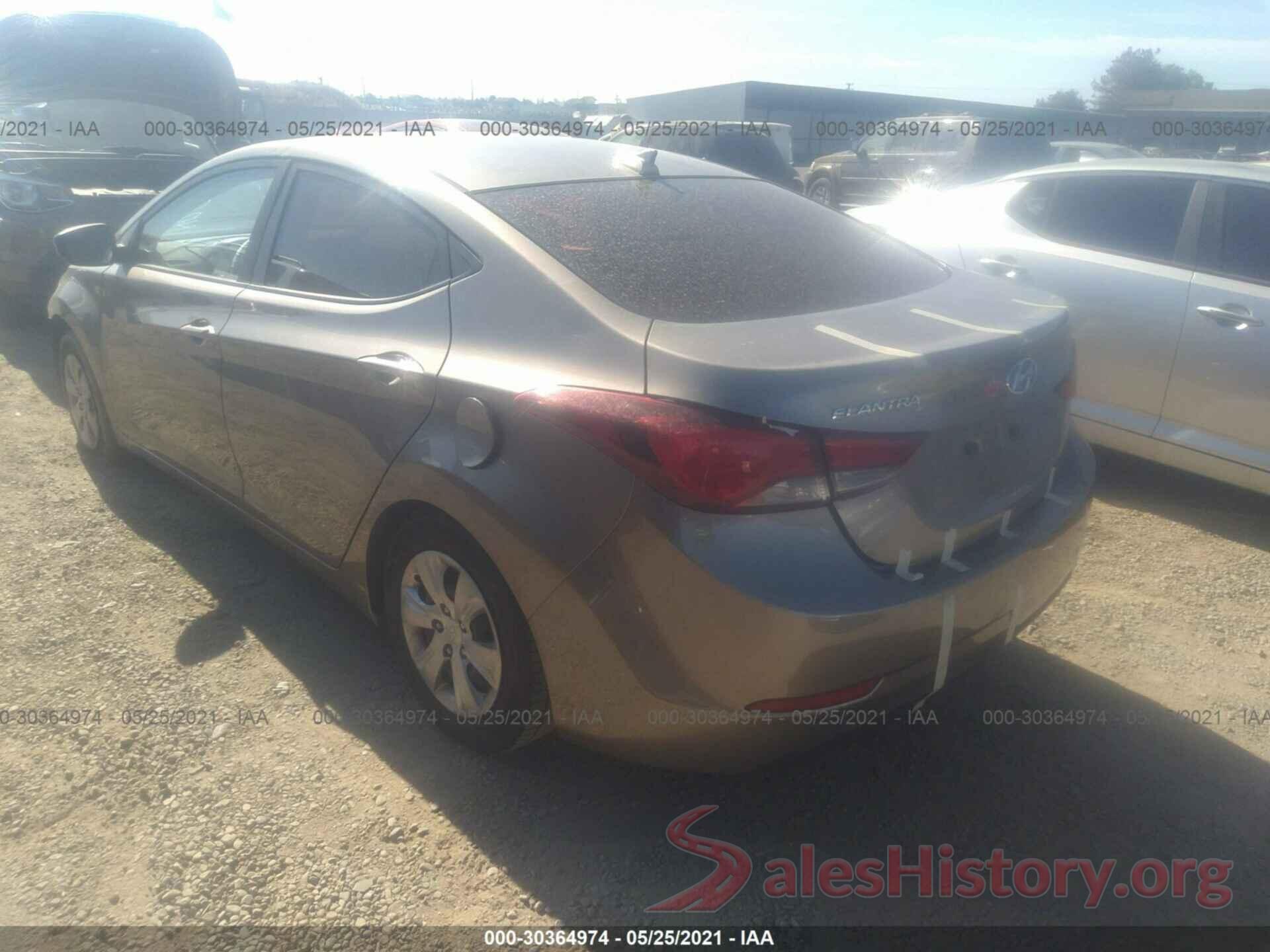 5NPDH4AE9GH699217 2016 HYUNDAI ELANTRA