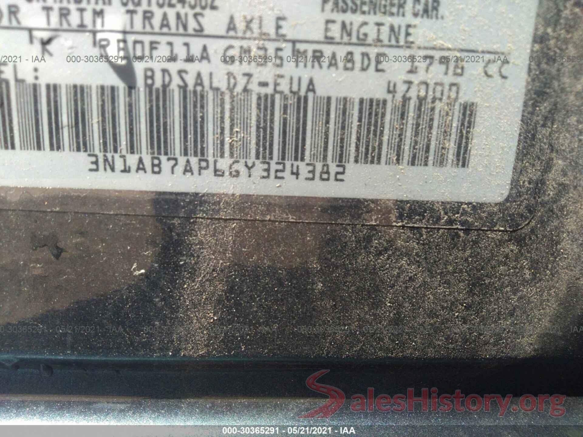 3N1AB7AP6GY324382 2016 NISSAN SENTRA