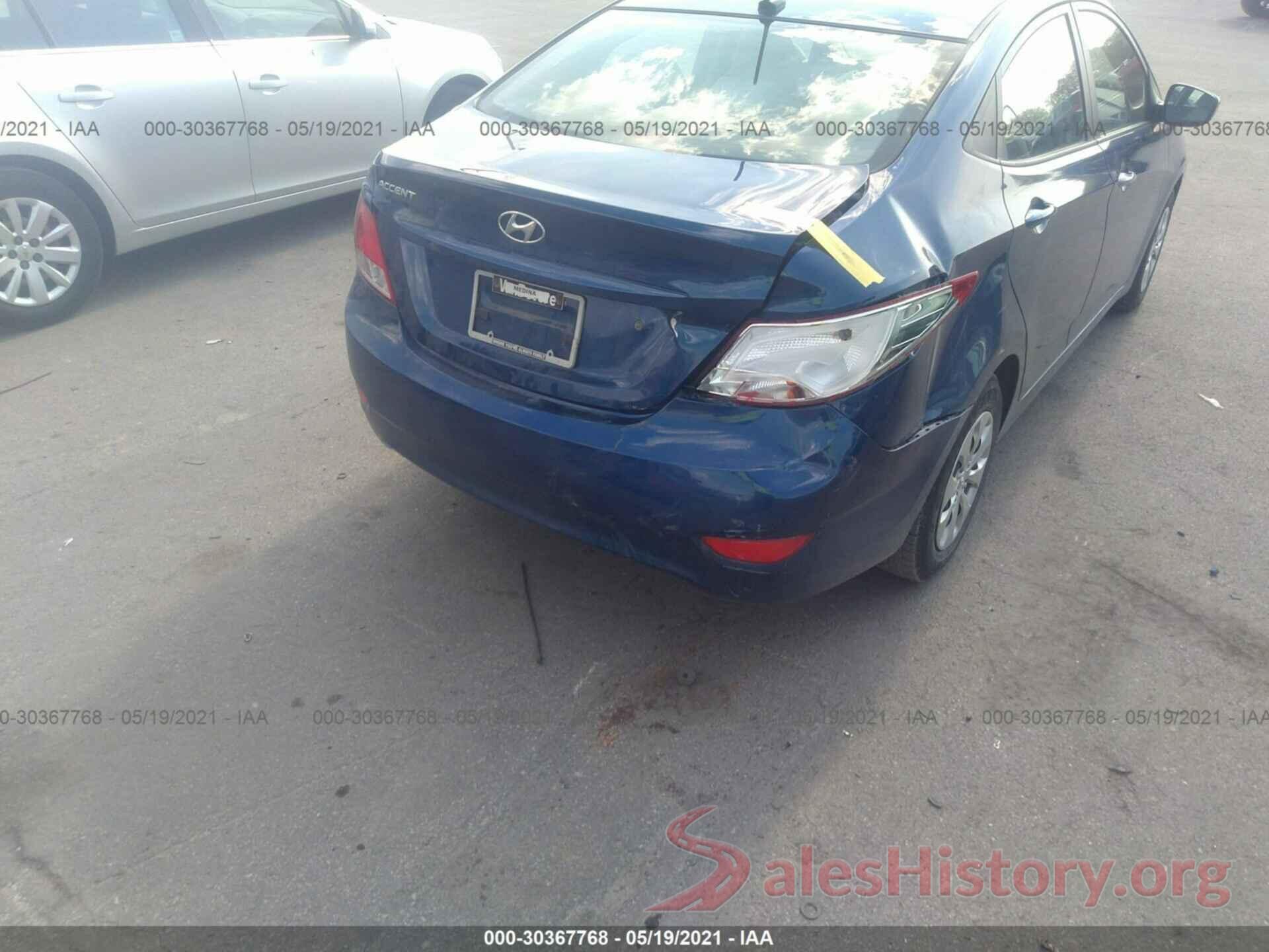 KMHCT4AE0GU120000 2016 HYUNDAI ACCENT