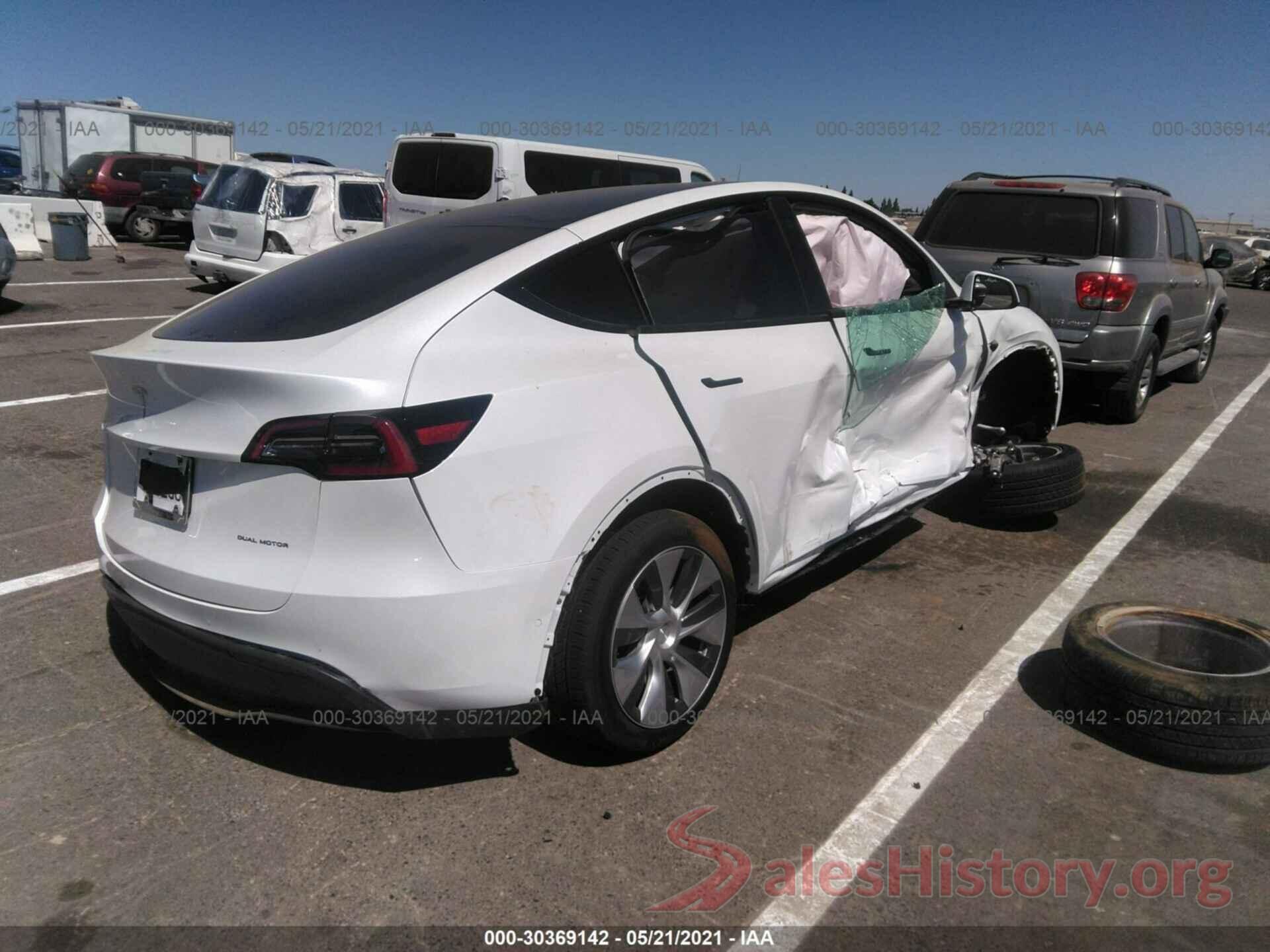 5YJYGDEE2MF150807 2021 TESLA MODEL Y