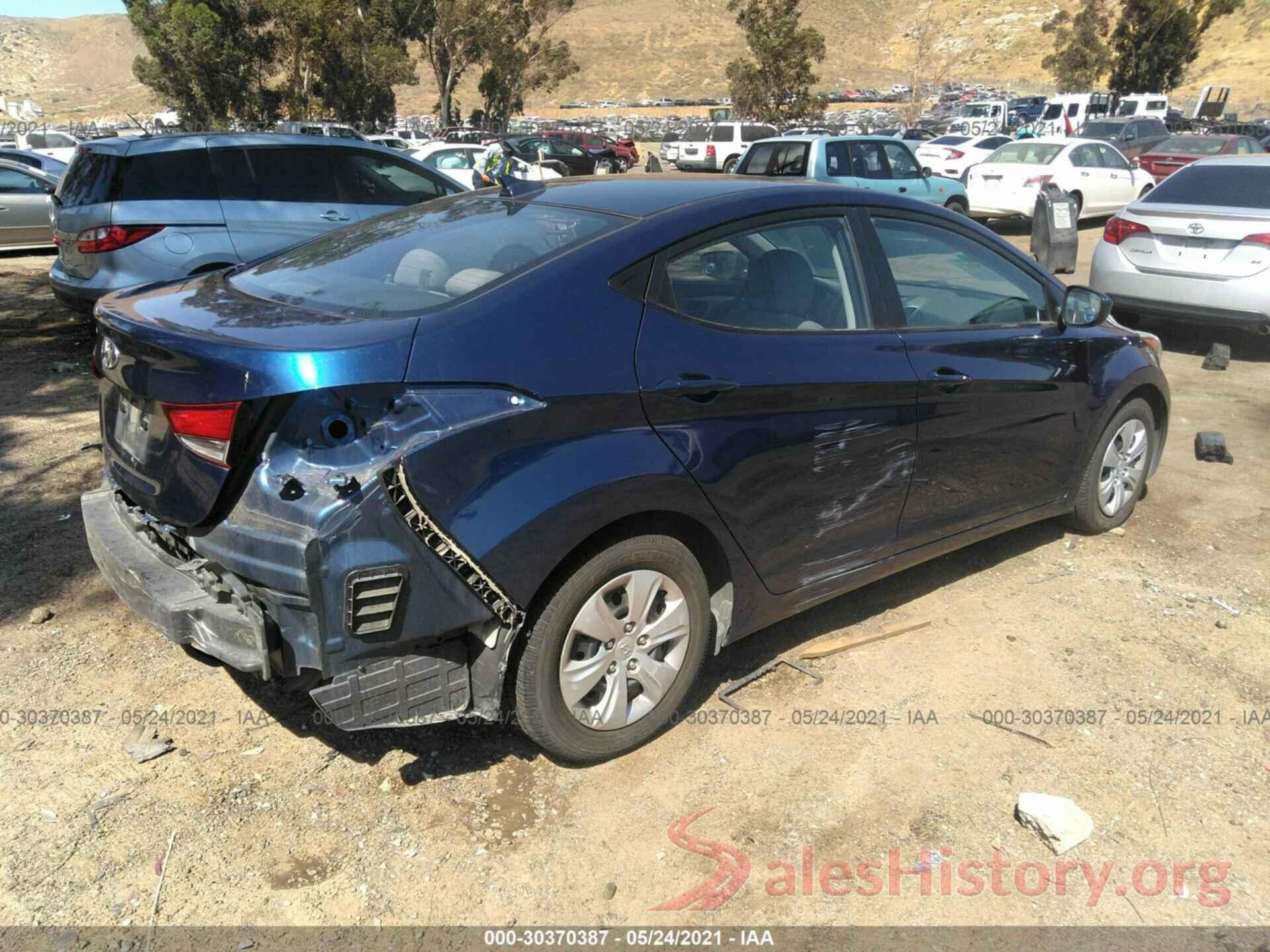 5NPDH4AE0GH756050 2016 HYUNDAI ELANTRA