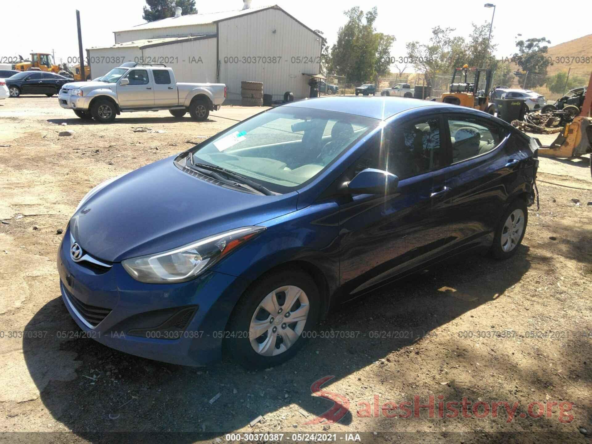 5NPDH4AE0GH756050 2016 HYUNDAI ELANTRA