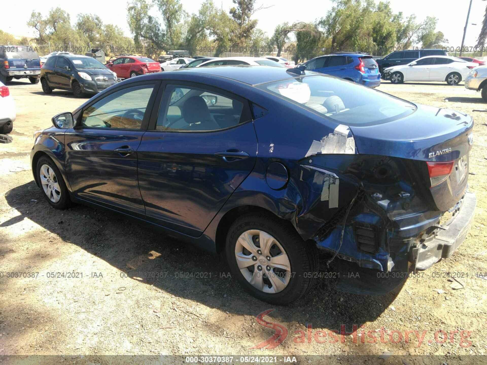 5NPDH4AE0GH756050 2016 HYUNDAI ELANTRA