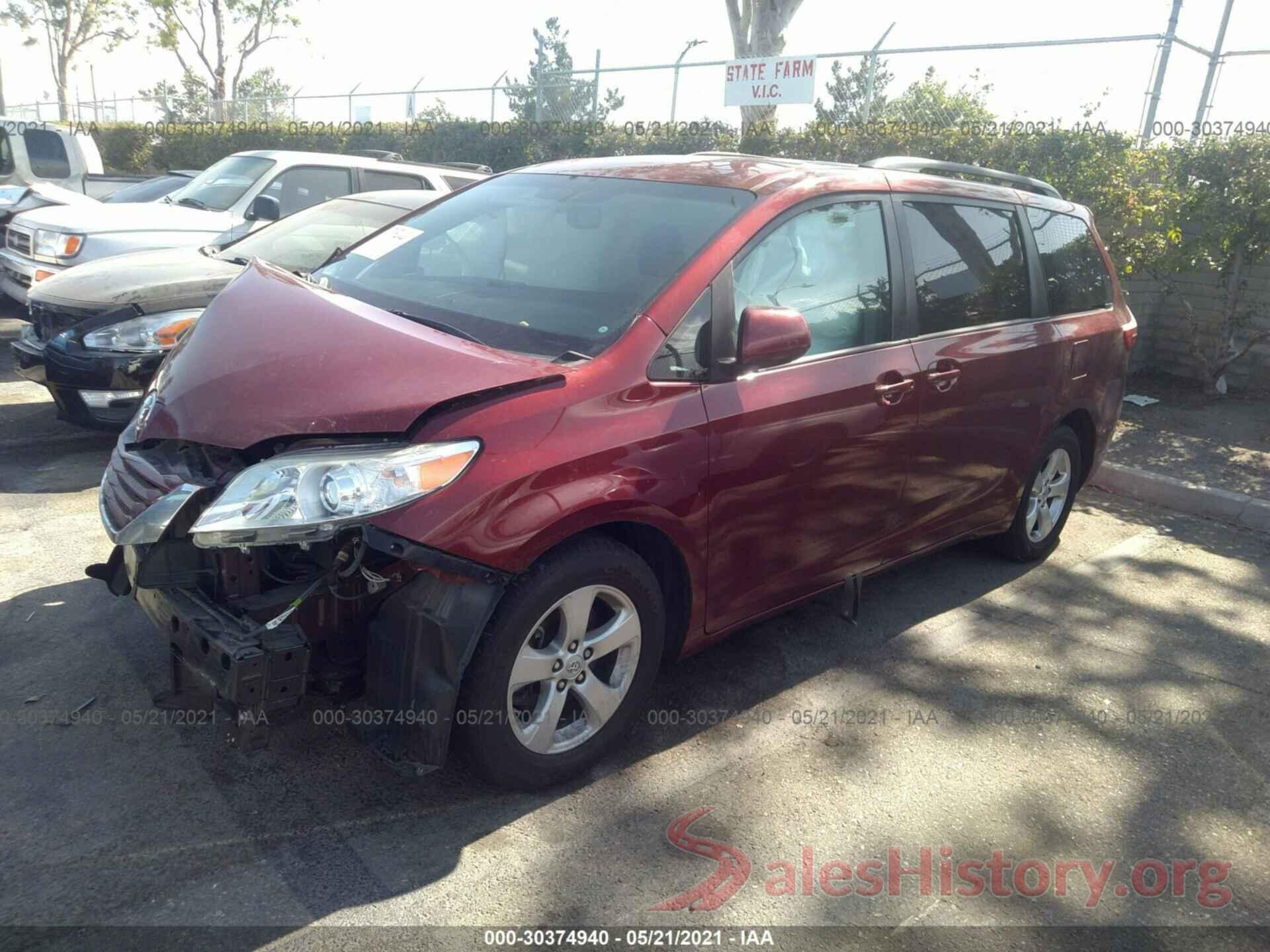 5TDKZ3DC4HS796541 2017 TOYOTA SIENNA