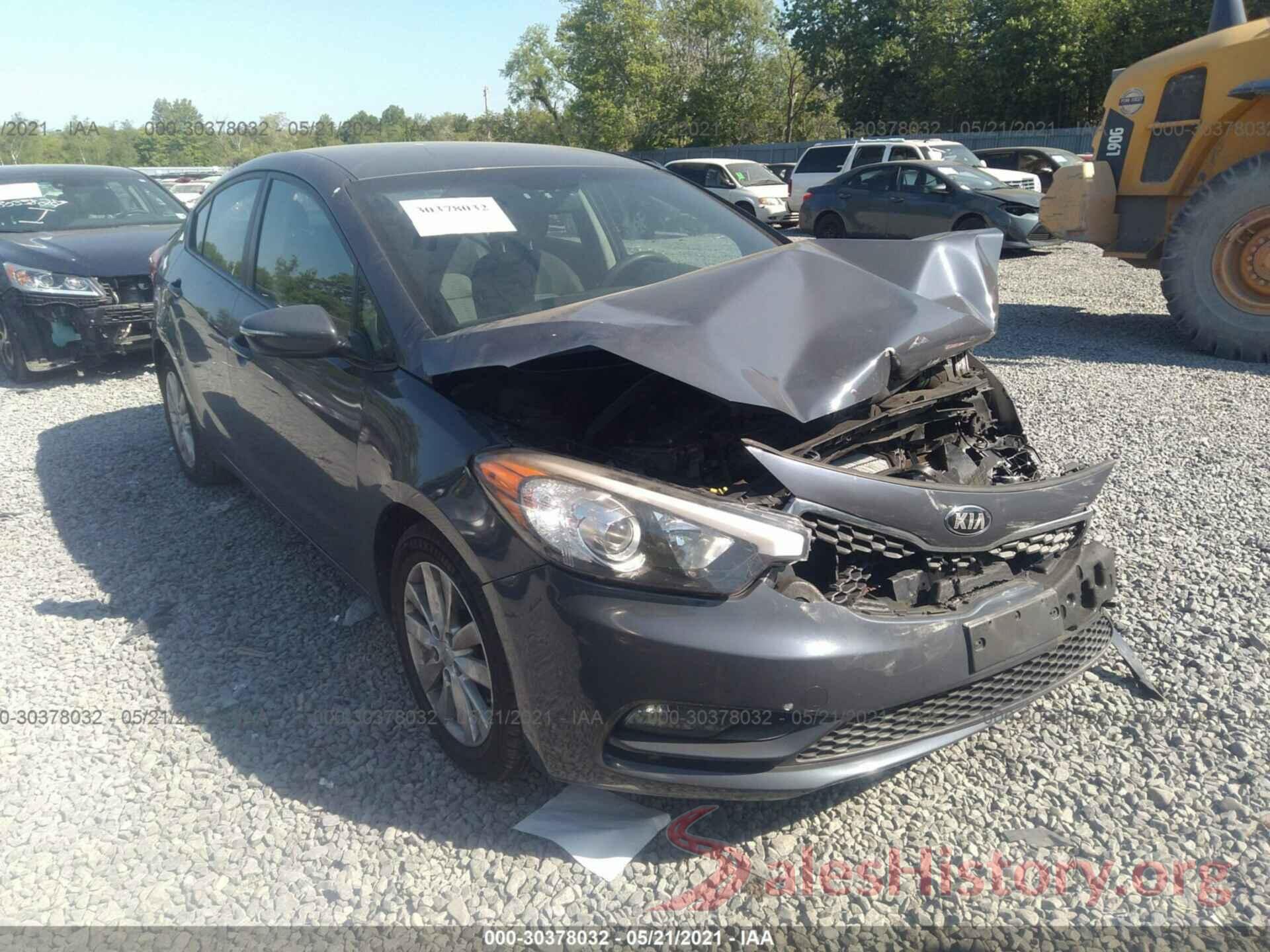 KNAFX4A67G5445278 2016 KIA FORTE