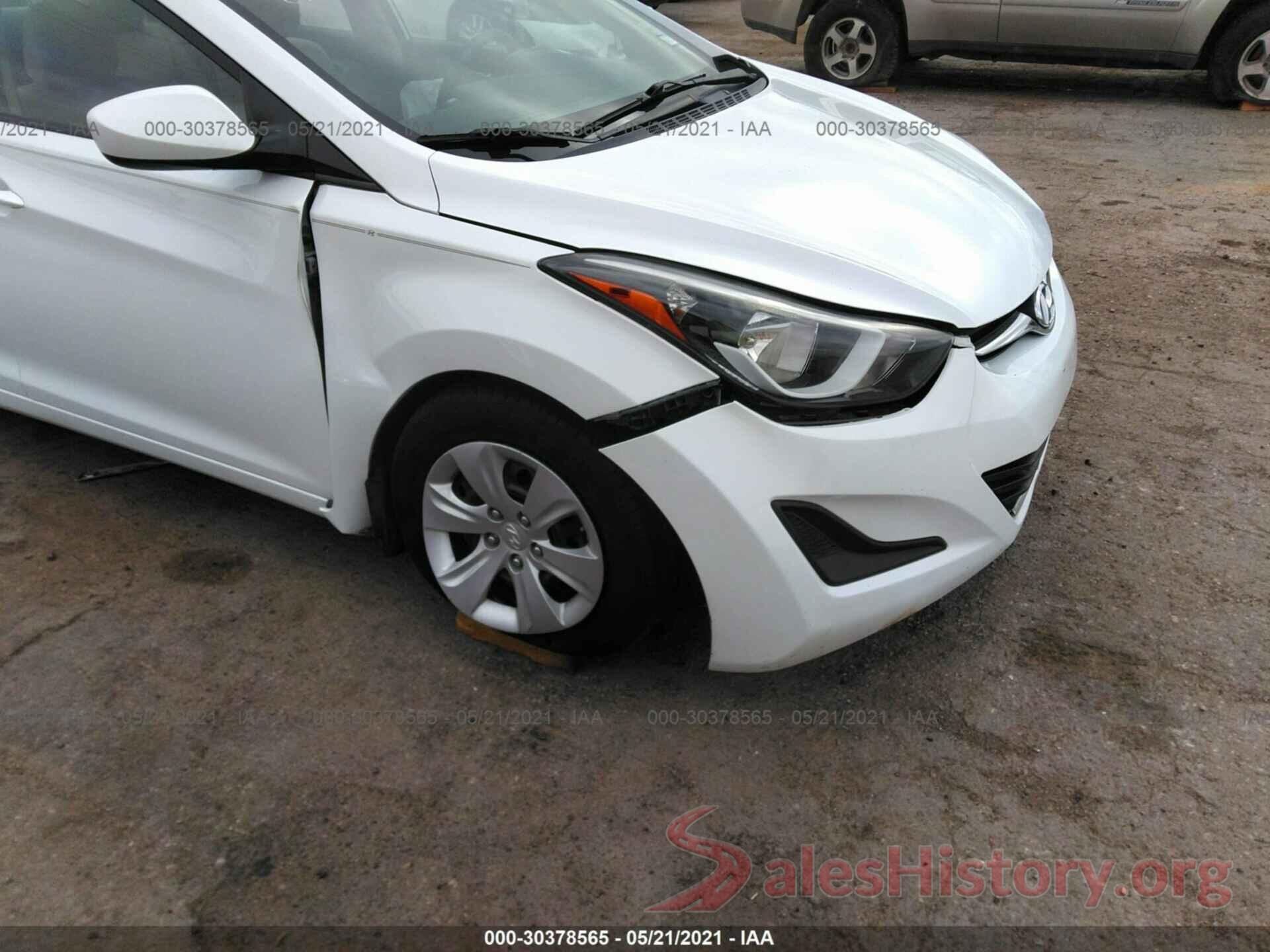 5NPDH4AE8GH690900 2016 HYUNDAI ELANTRA