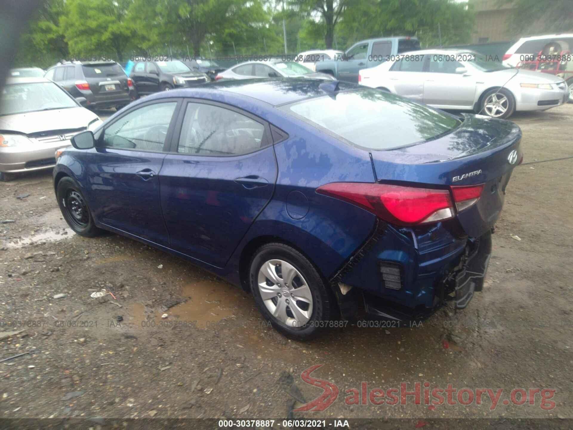 5NPDH4AE4GH683474 2016 HYUNDAI ELANTRA