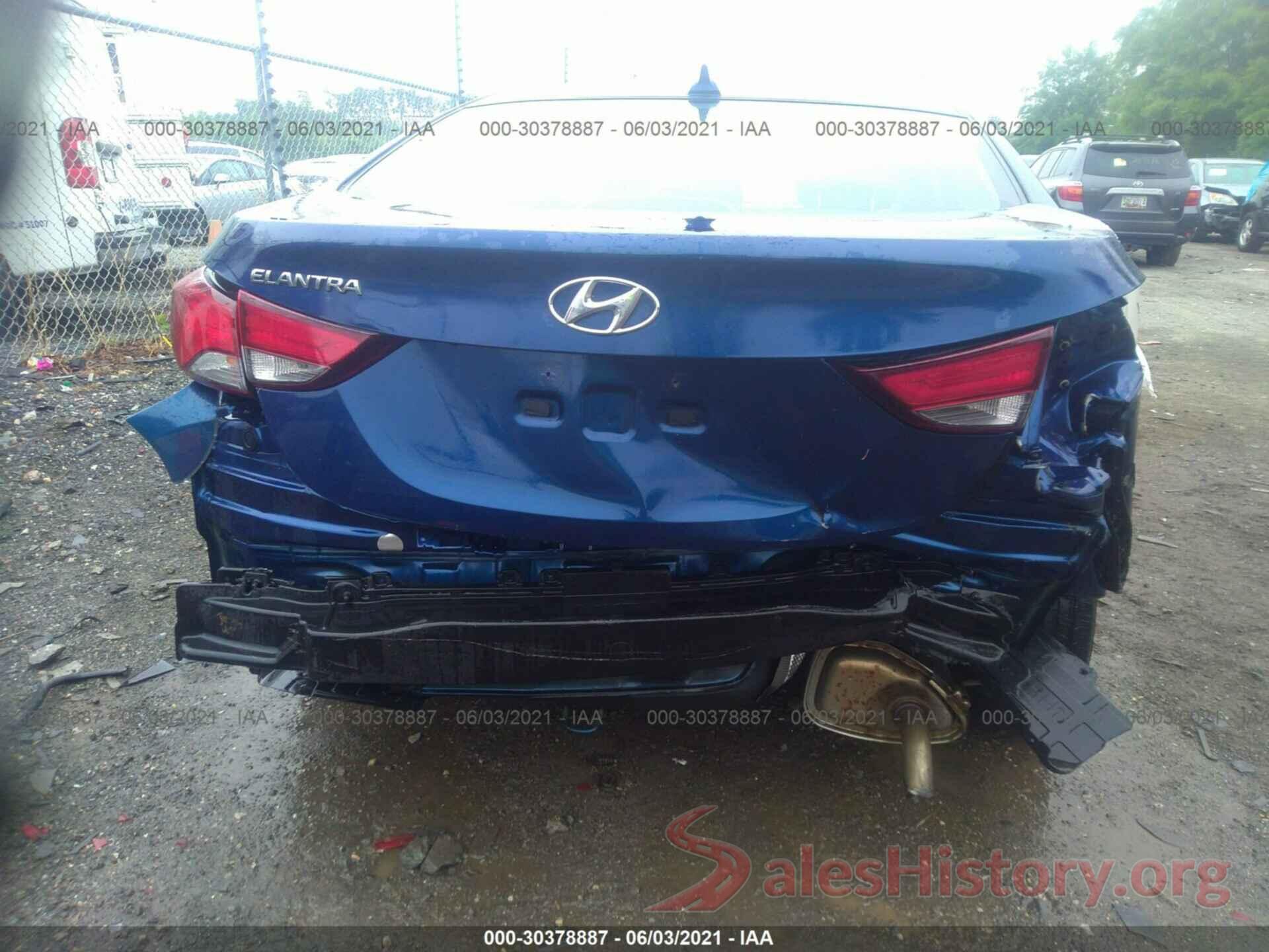 5NPDH4AE4GH683474 2016 HYUNDAI ELANTRA