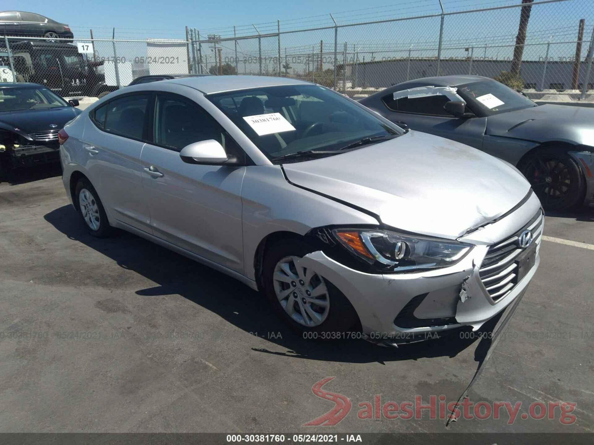 5NPD74LFXHH192420 2017 HYUNDAI ELANTRA