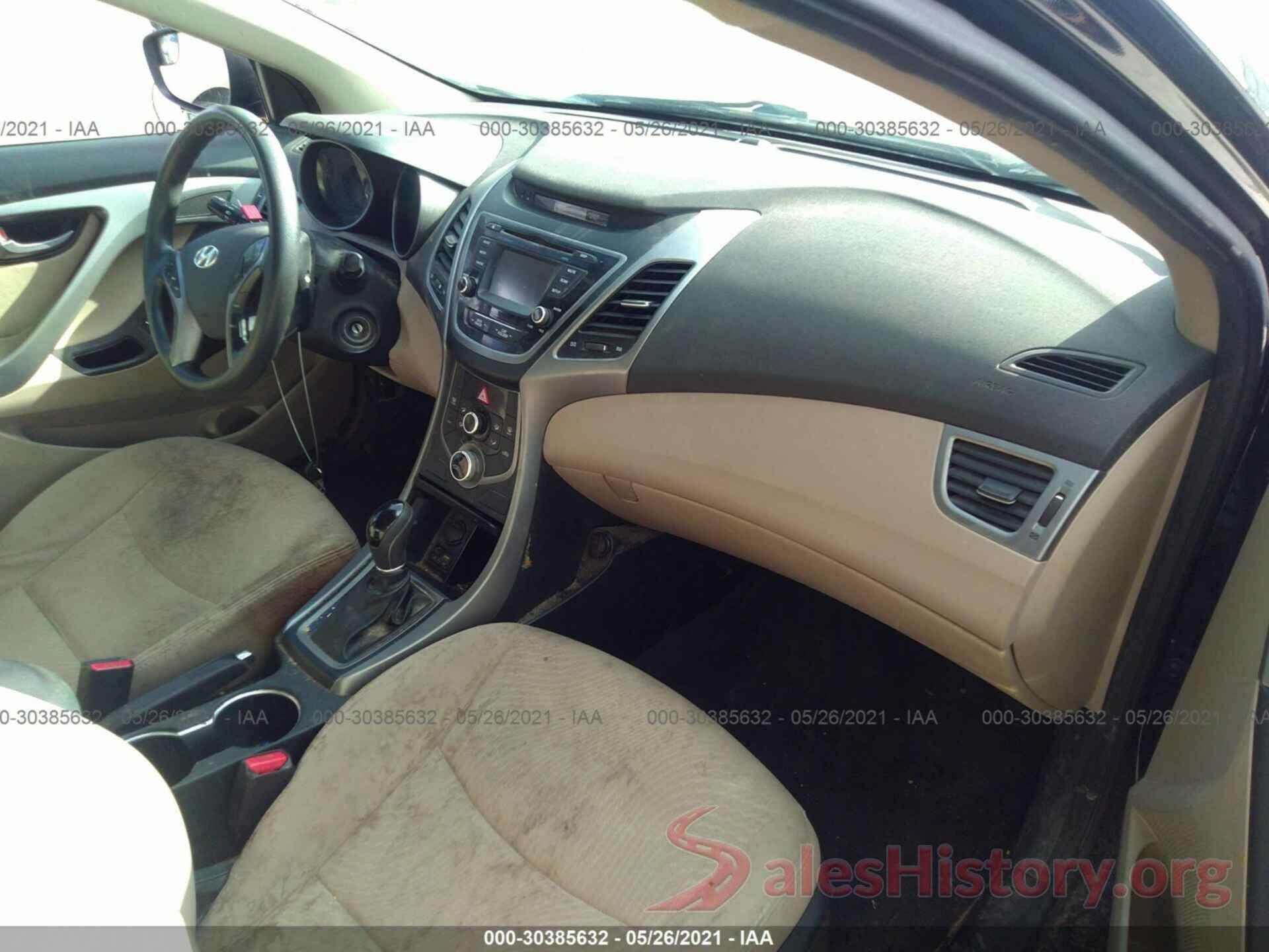 5NPDH4AE0GH653095 2016 HYUNDAI ELANTRA