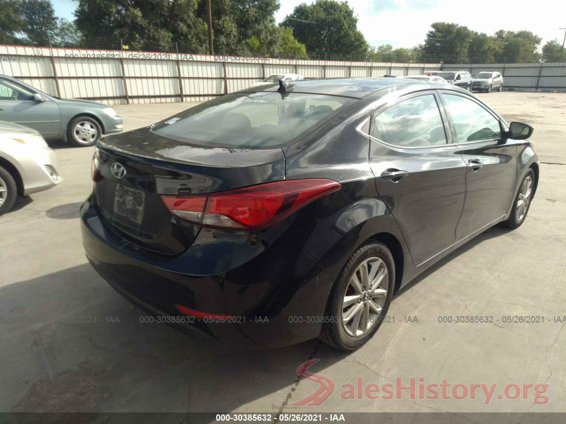 5NPDH4AE0GH653095 2016 HYUNDAI ELANTRA