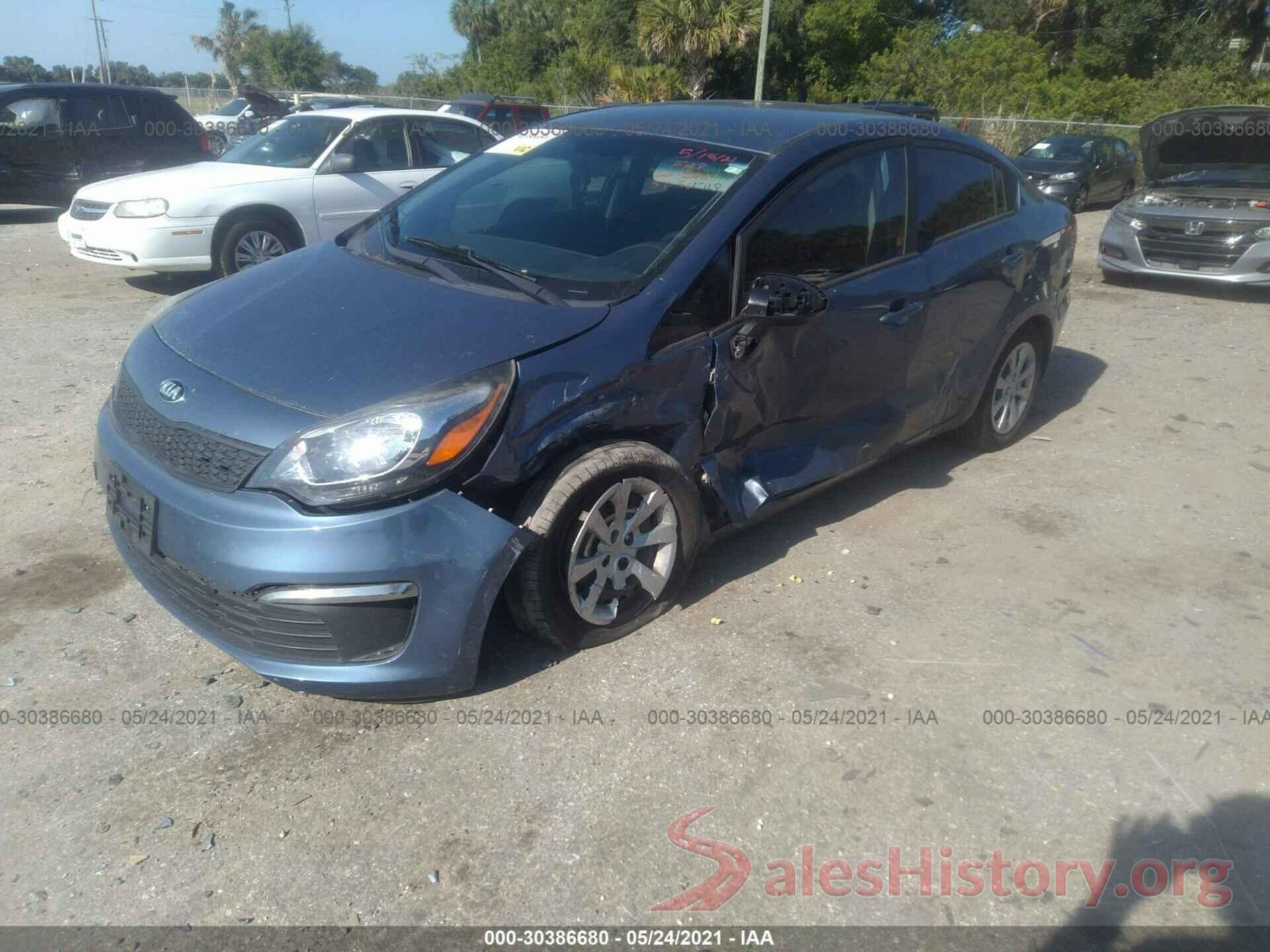 KNADM4A36G6663292 2016 KIA RIO