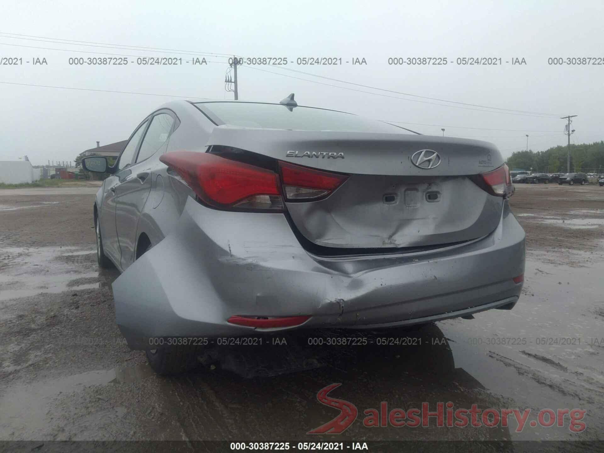 5NPDH4AE7GH664160 2016 HYUNDAI ELANTRA