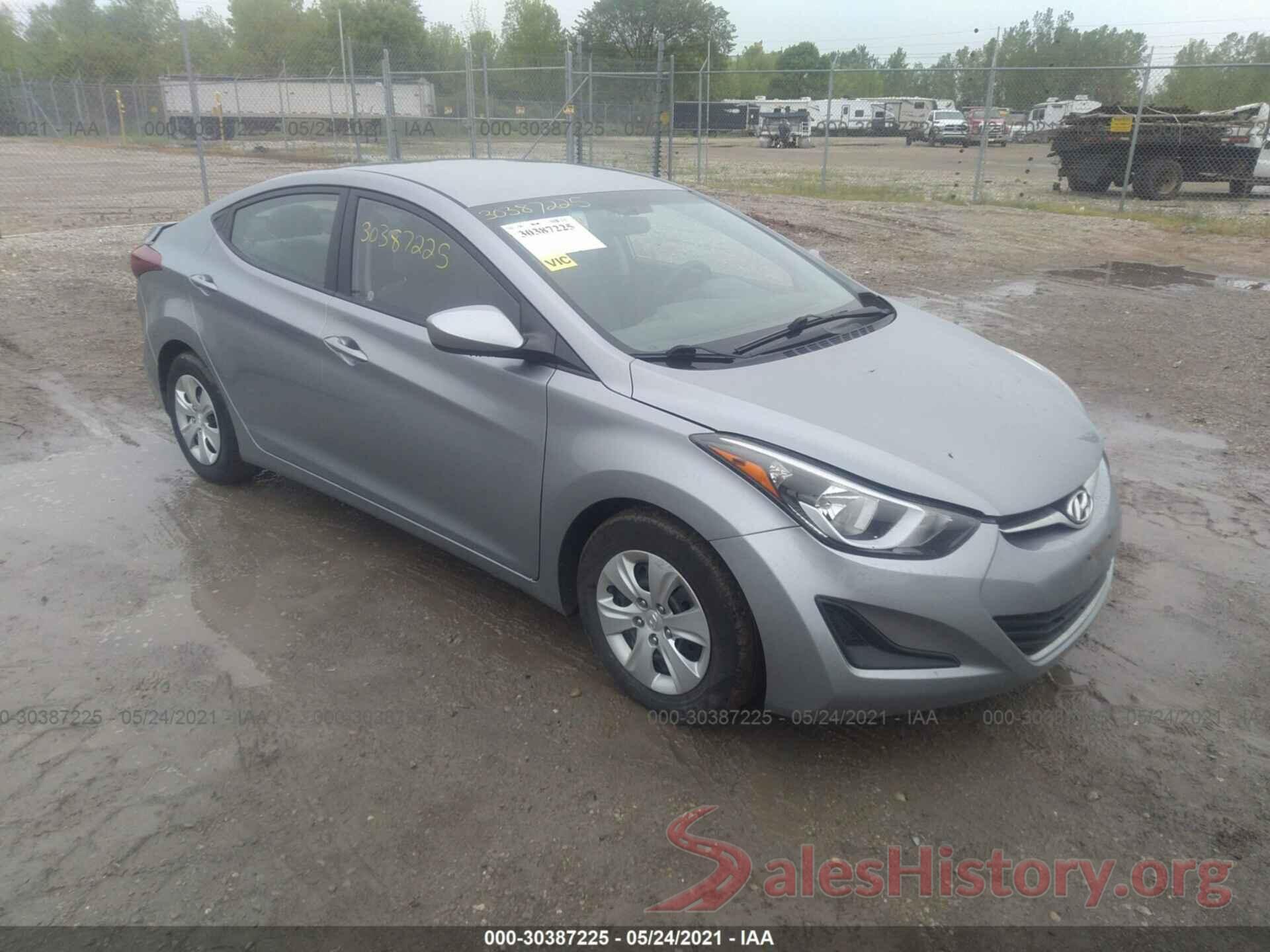 5NPDH4AE7GH664160 2016 HYUNDAI ELANTRA