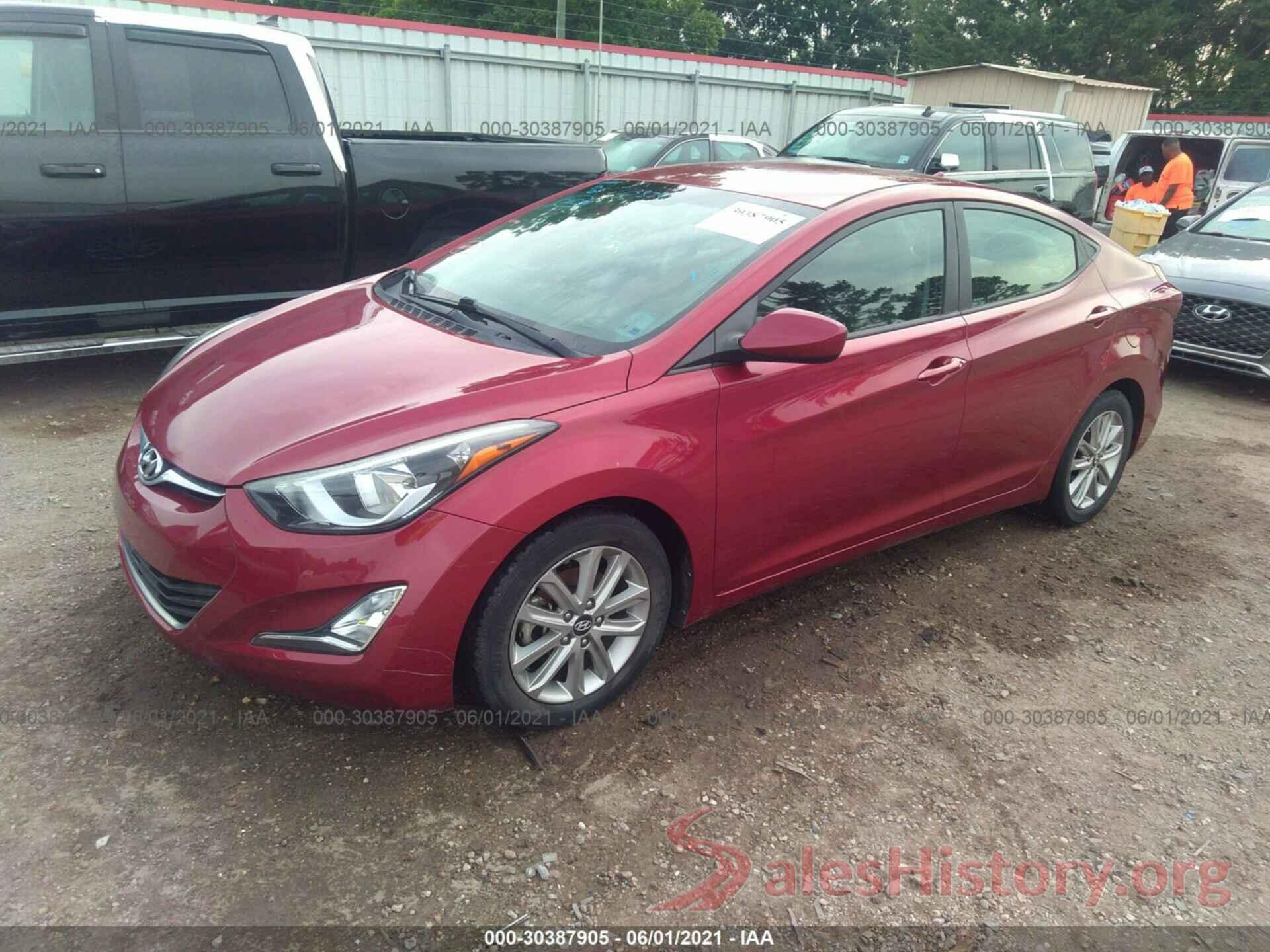 5NPDH4AE0GH722691 2016 HYUNDAI ELANTRA