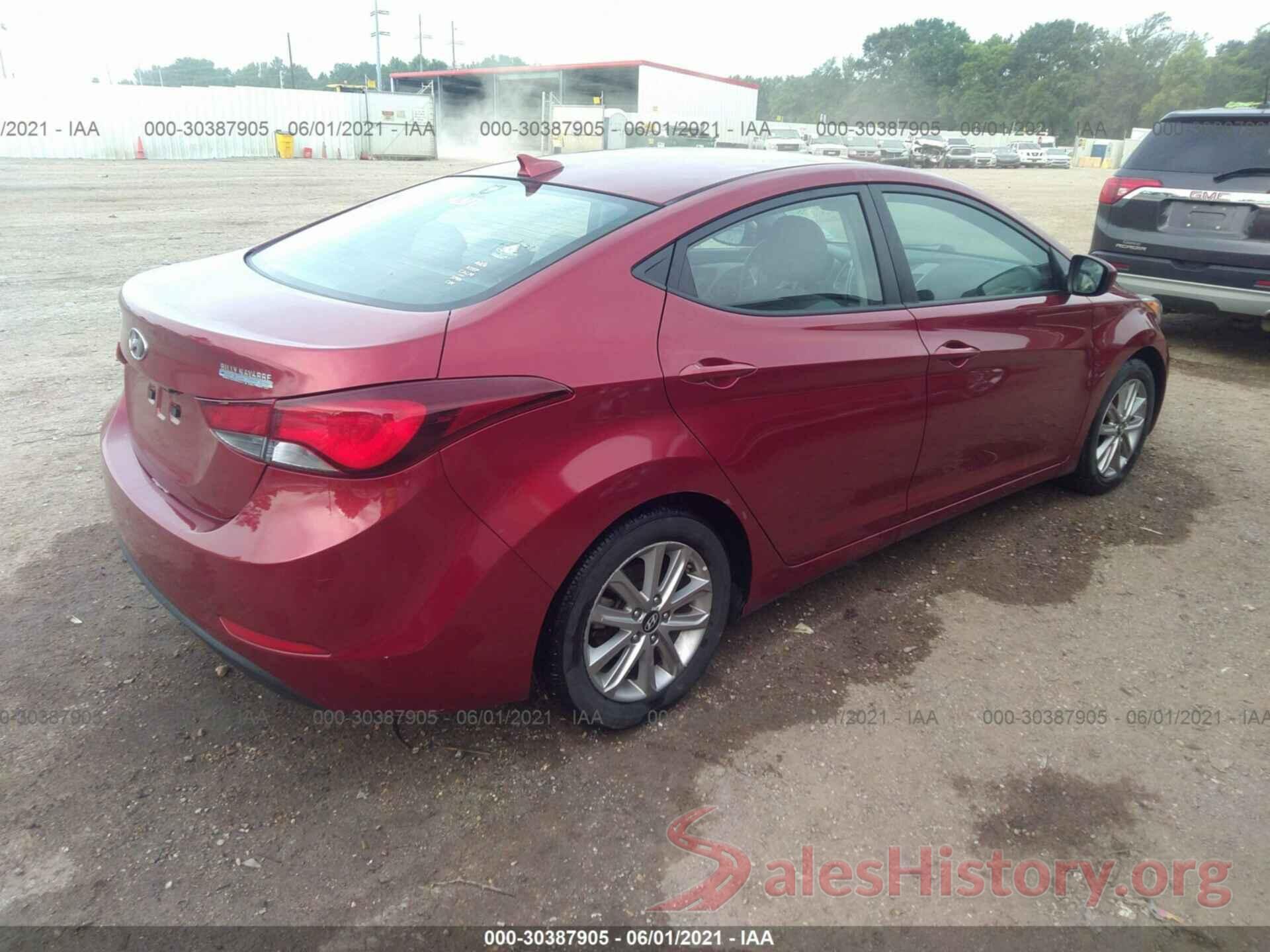 5NPDH4AE0GH722691 2016 HYUNDAI ELANTRA