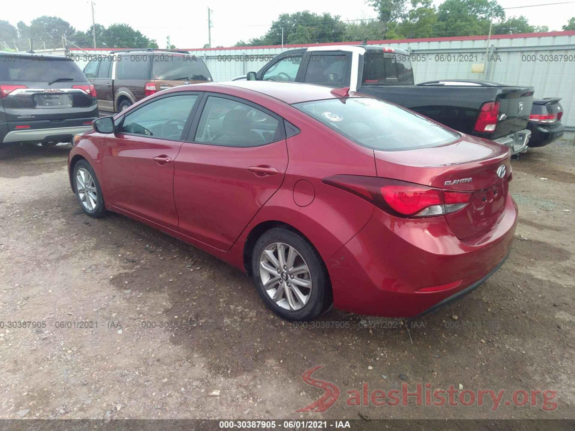 5NPDH4AE0GH722691 2016 HYUNDAI ELANTRA