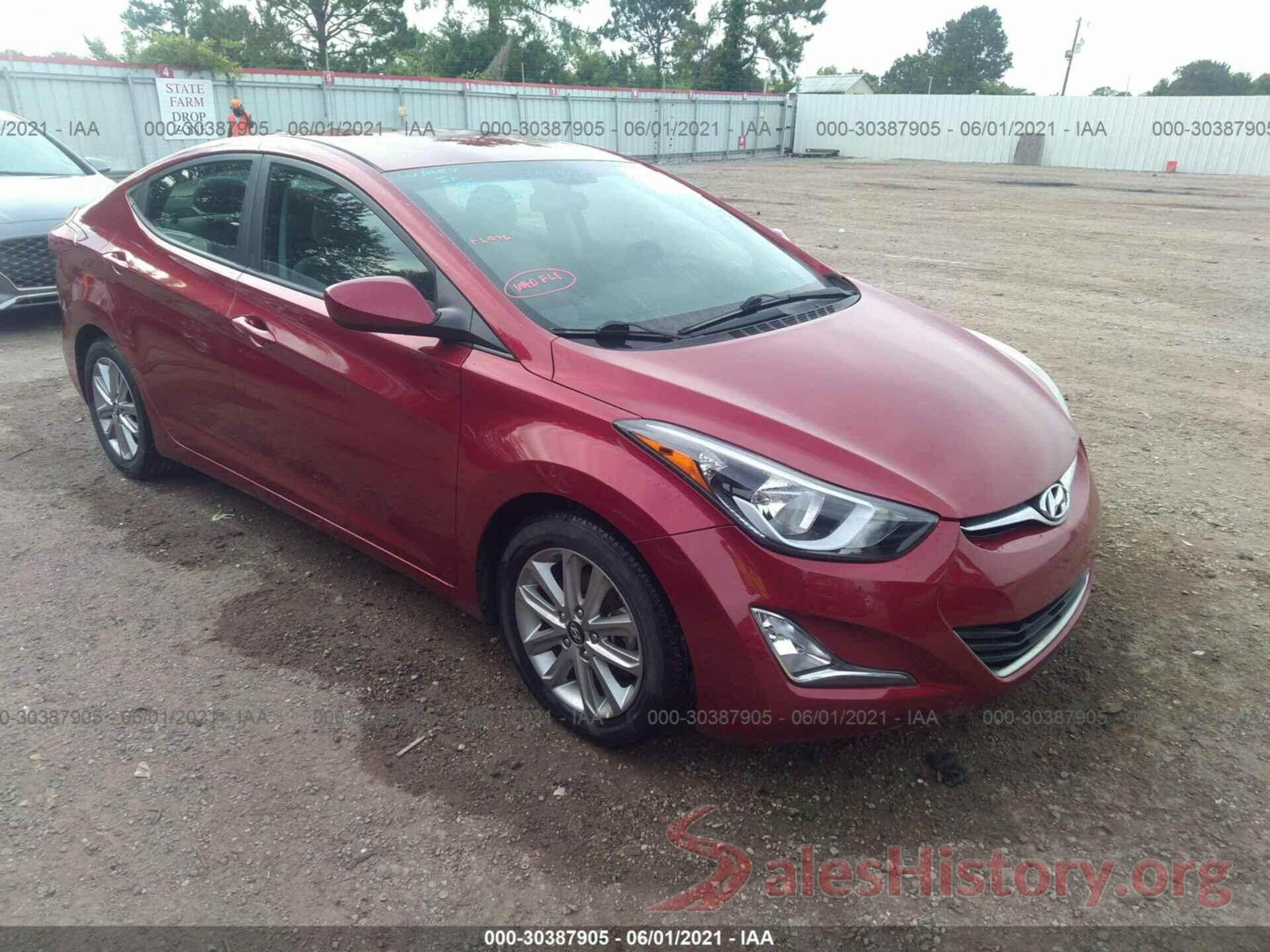 5NPDH4AE0GH722691 2016 HYUNDAI ELANTRA