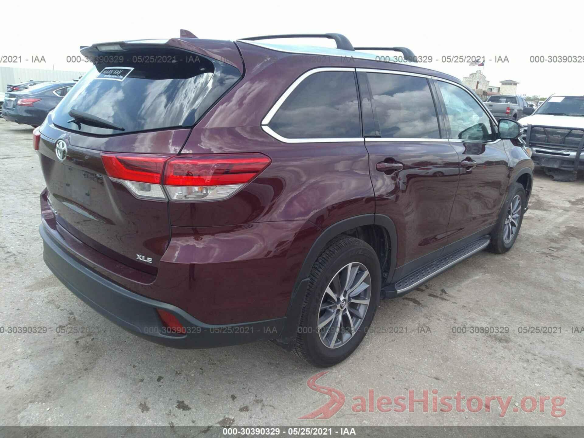 5TDKZRFH8KS326953 2019 TOYOTA HIGHLANDER