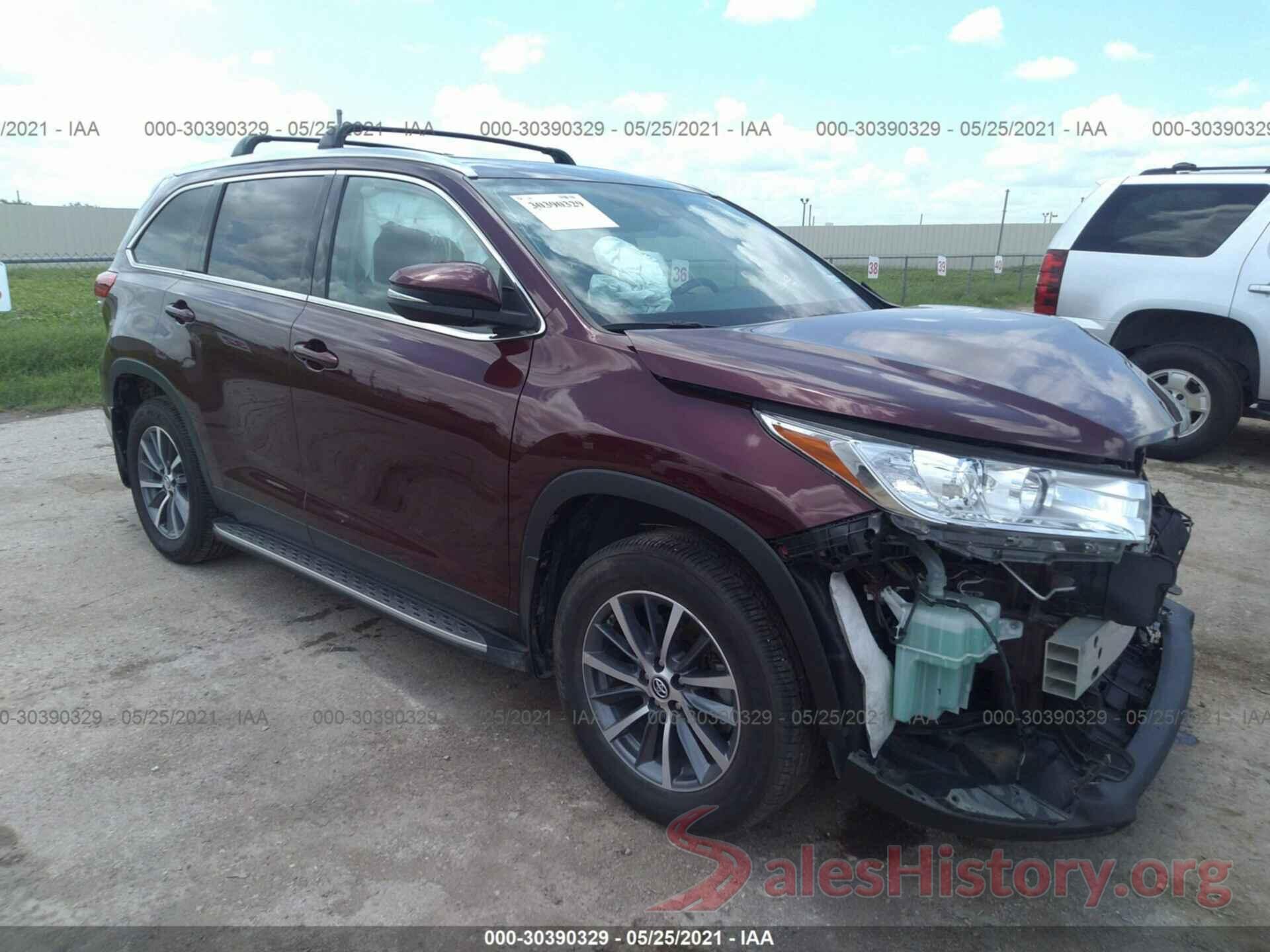 5TDKZRFH8KS326953 2019 TOYOTA HIGHLANDER