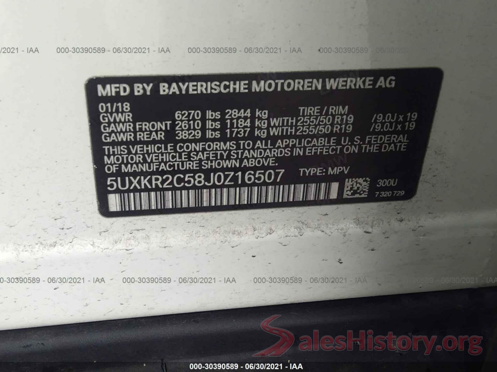 5UXKR2C58J0Z16507 2018 BMW X5