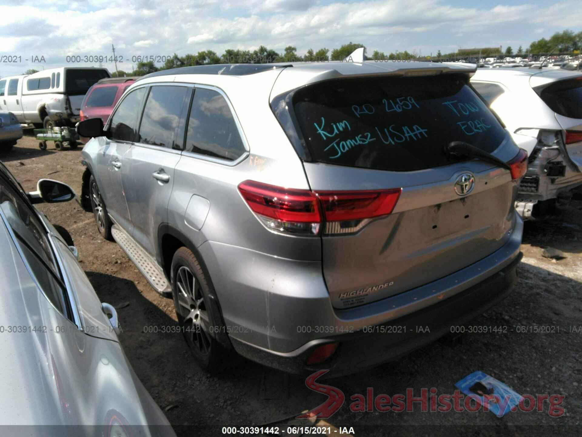 5TDKZRFH2HS509323 2017 TOYOTA HIGHLANDER