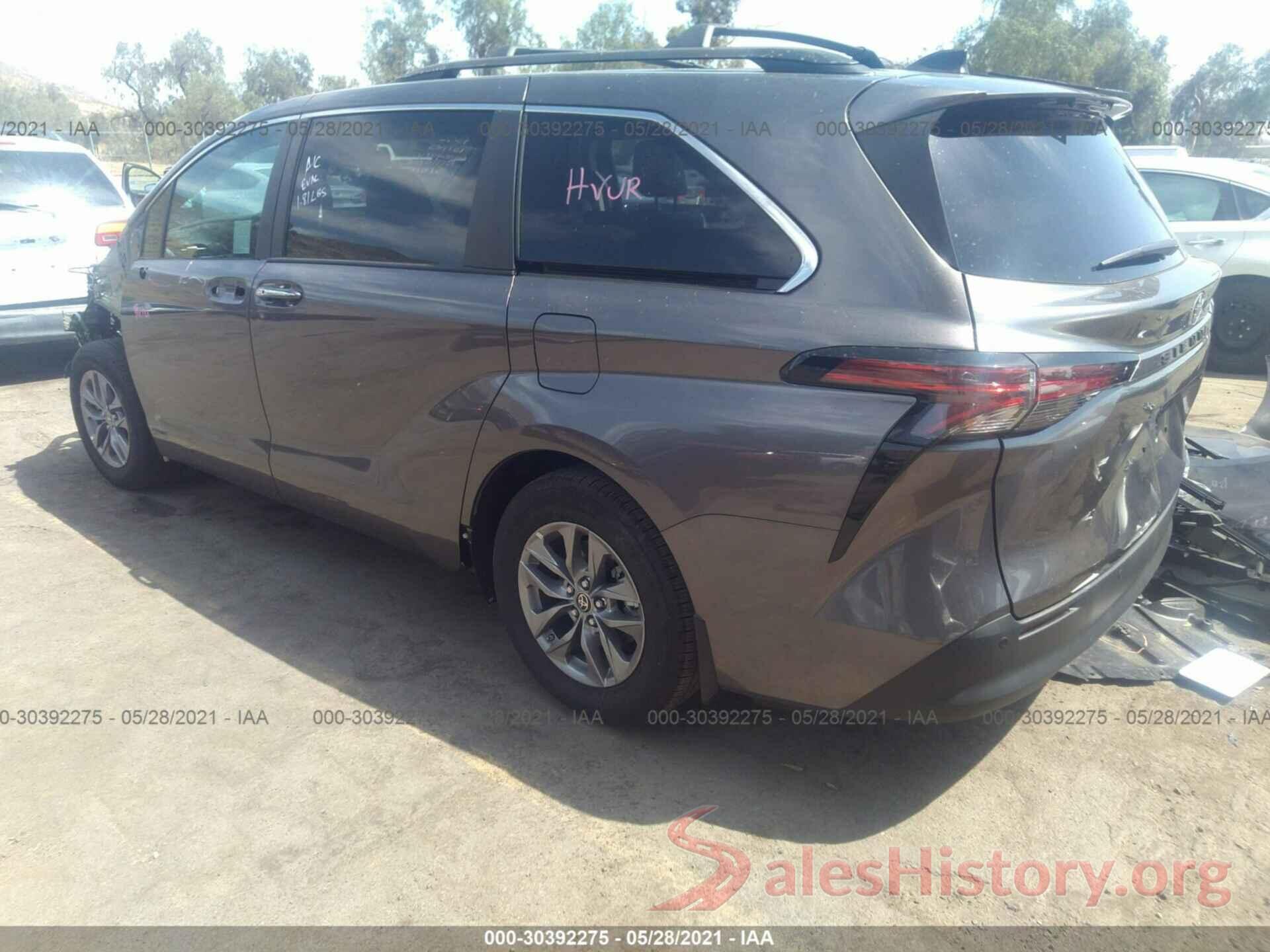 5TDJRKEC6MS018644 2021 TOYOTA SIENNA