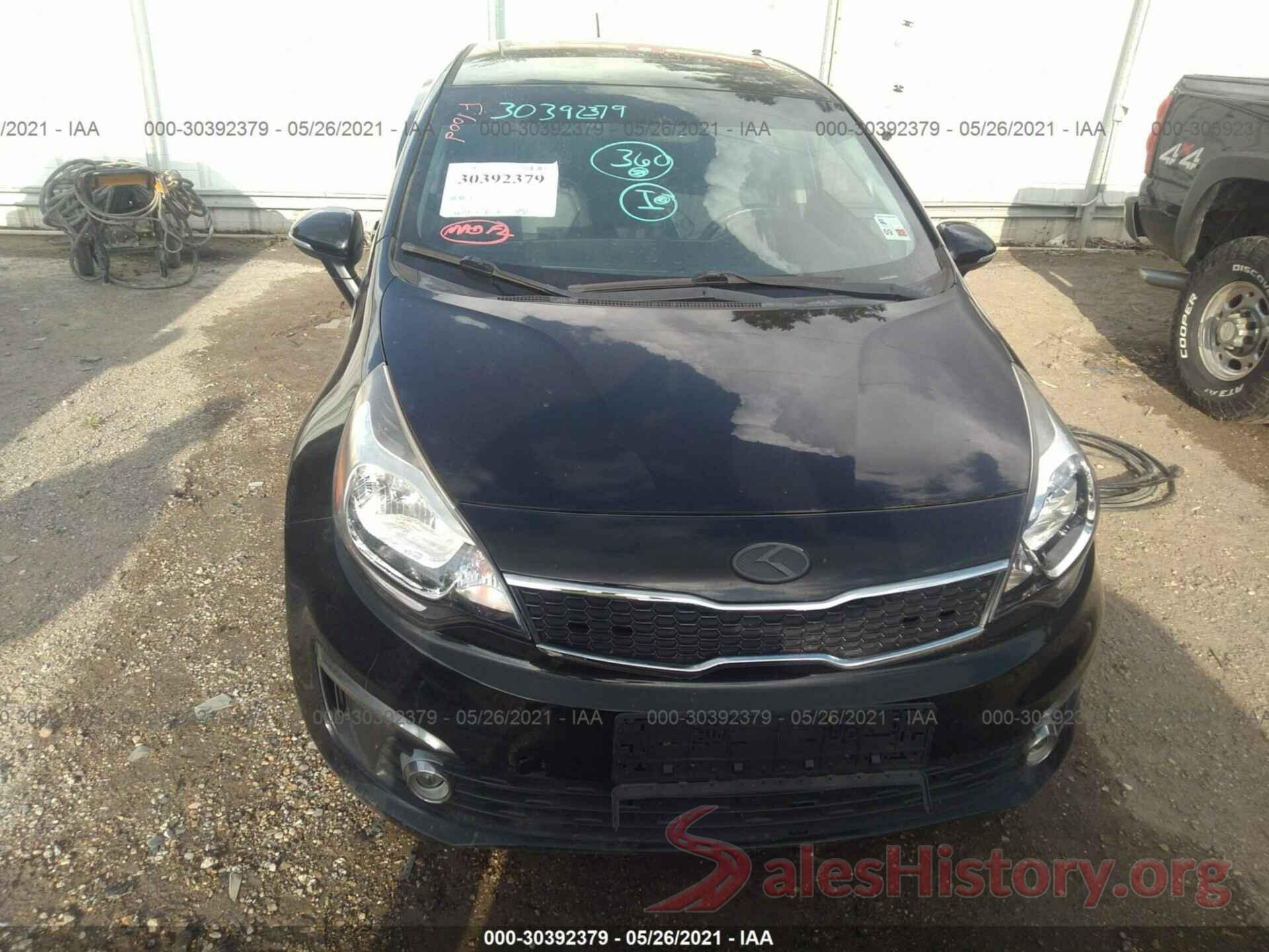 KNADN4A34G6661697 2016 KIA RIO