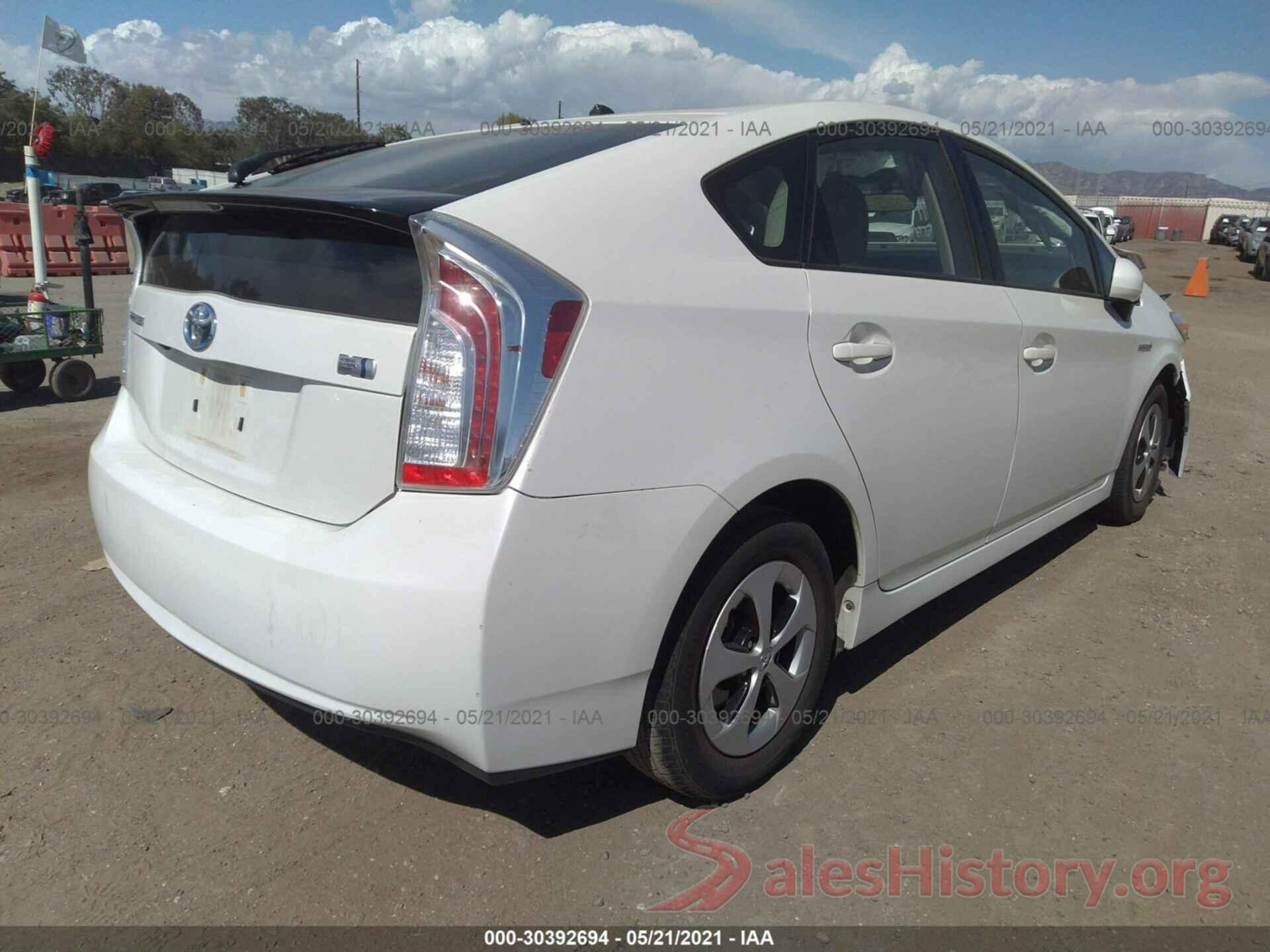 JTDKN3DU0F0478405 2015 TOYOTA PRIUS