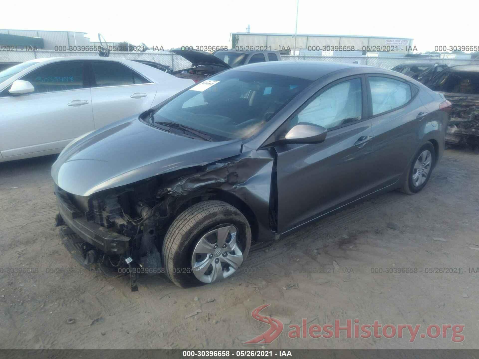 KMHDH4AEXGU619201 2016 HYUNDAI ELANTRA