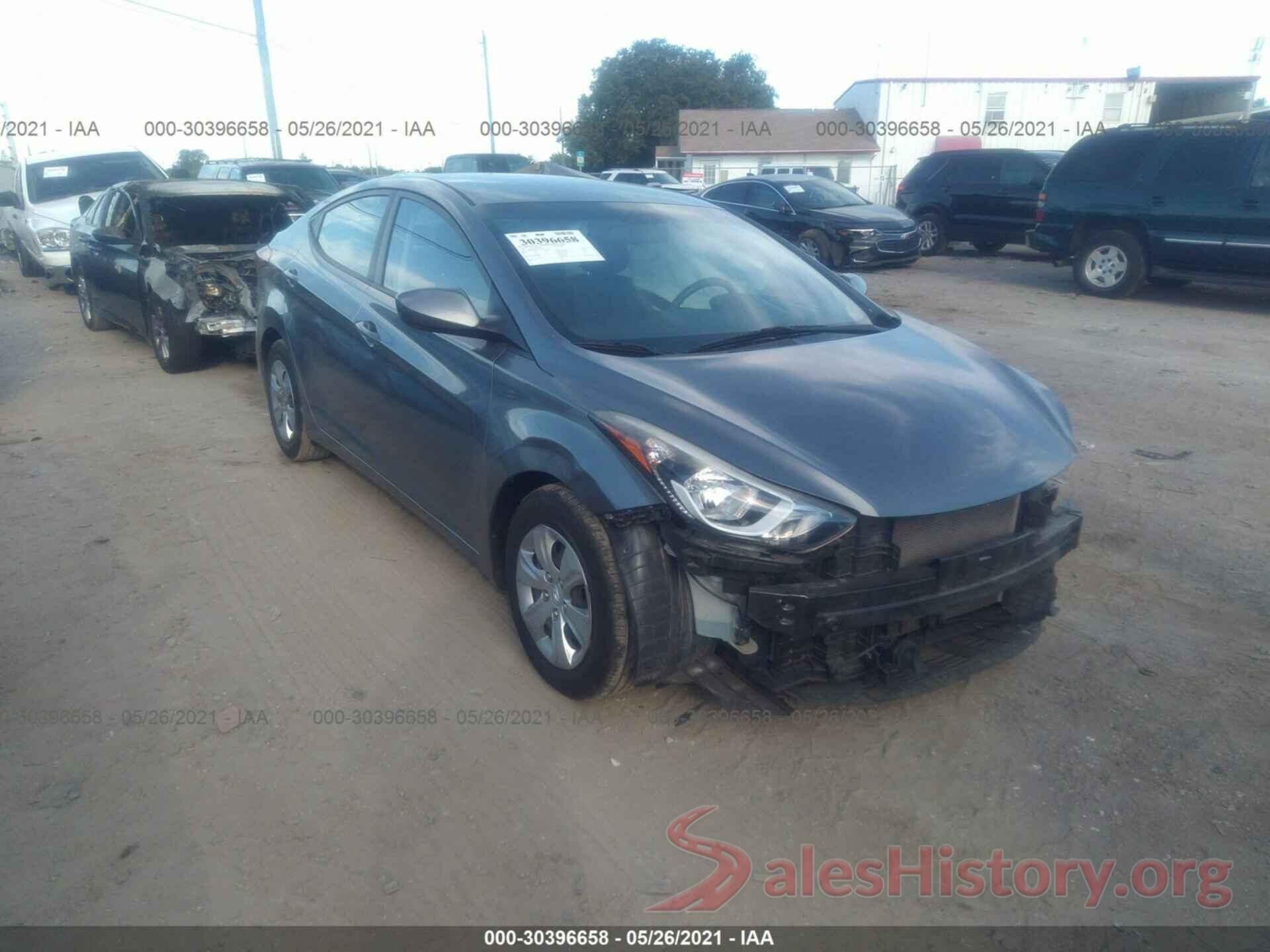 KMHDH4AEXGU619201 2016 HYUNDAI ELANTRA