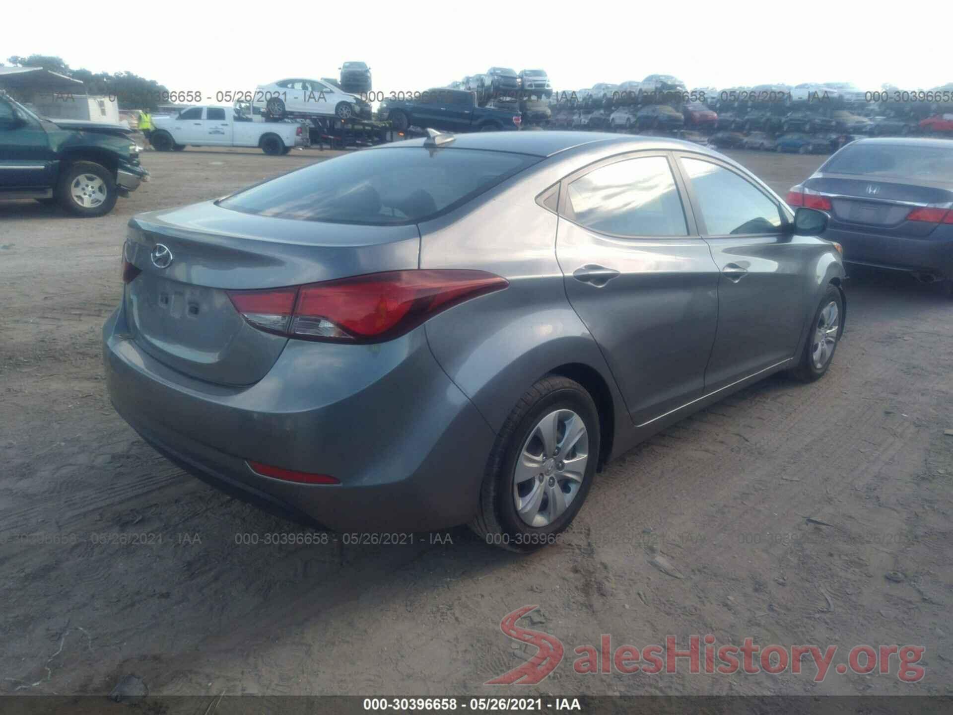 KMHDH4AEXGU619201 2016 HYUNDAI ELANTRA