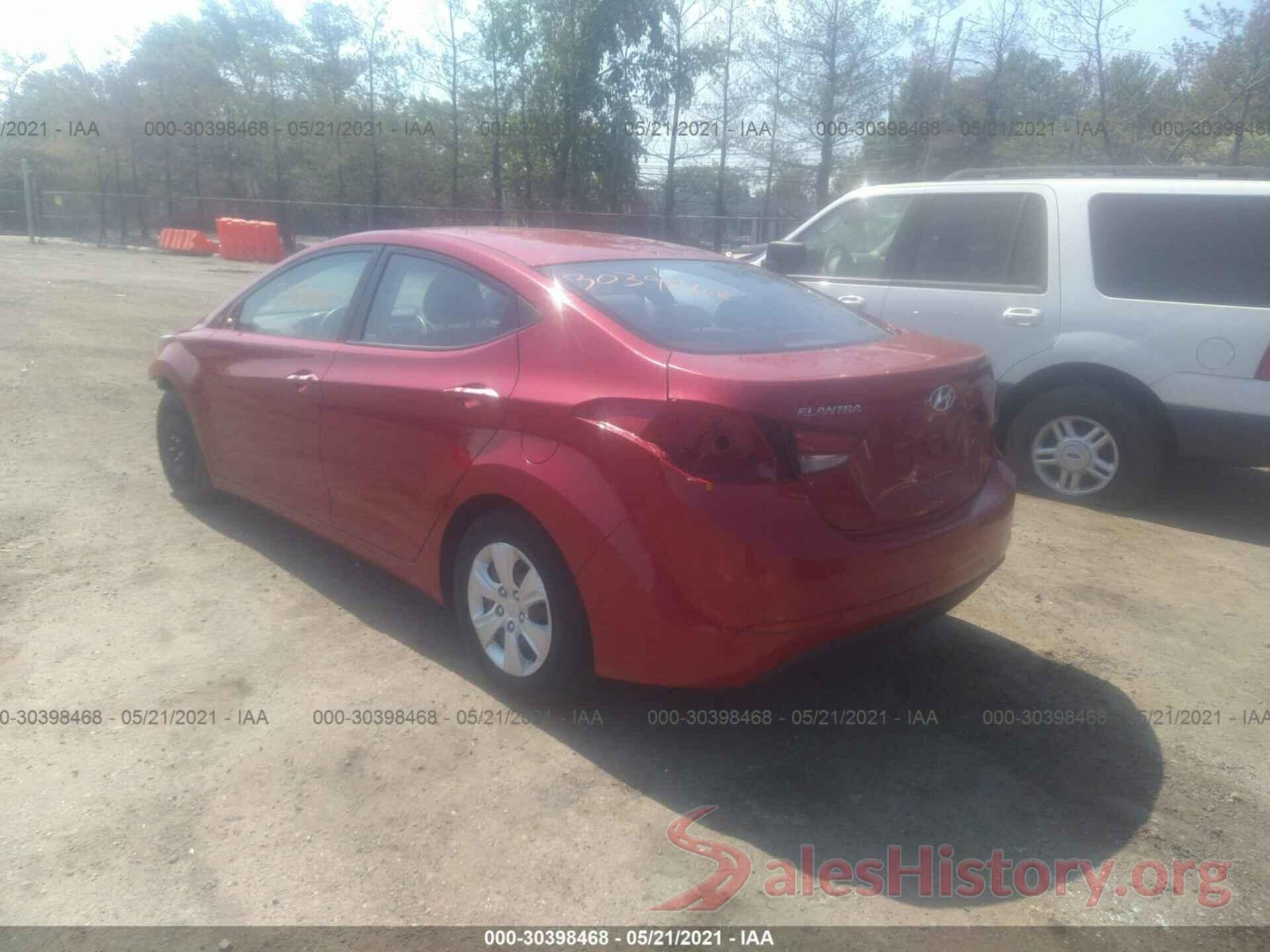 KMHDH4AE6GU543279 2016 HYUNDAI ELANTRA