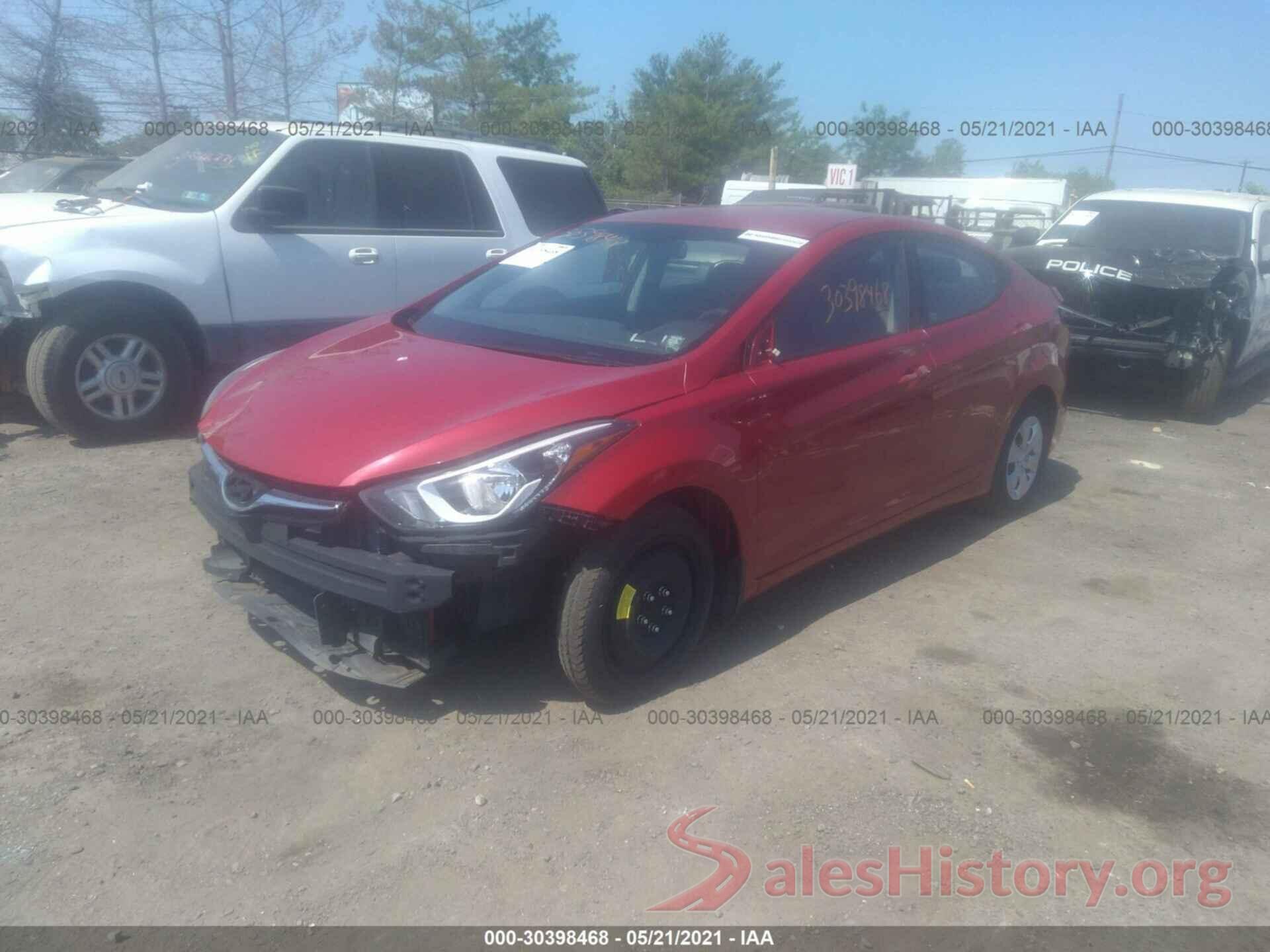 KMHDH4AE6GU543279 2016 HYUNDAI ELANTRA