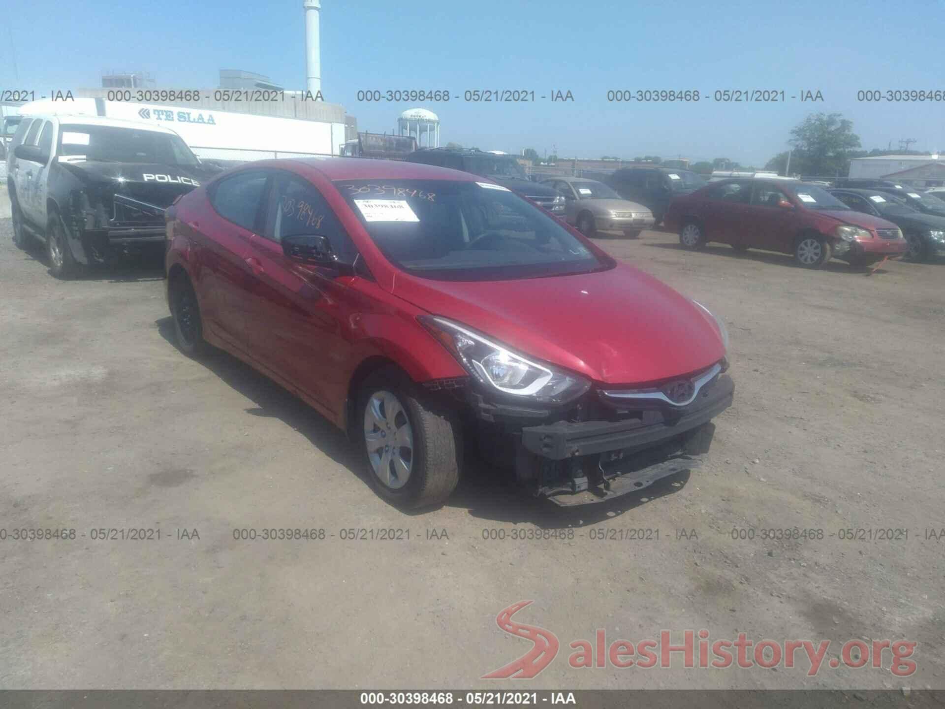 KMHDH4AE6GU543279 2016 HYUNDAI ELANTRA