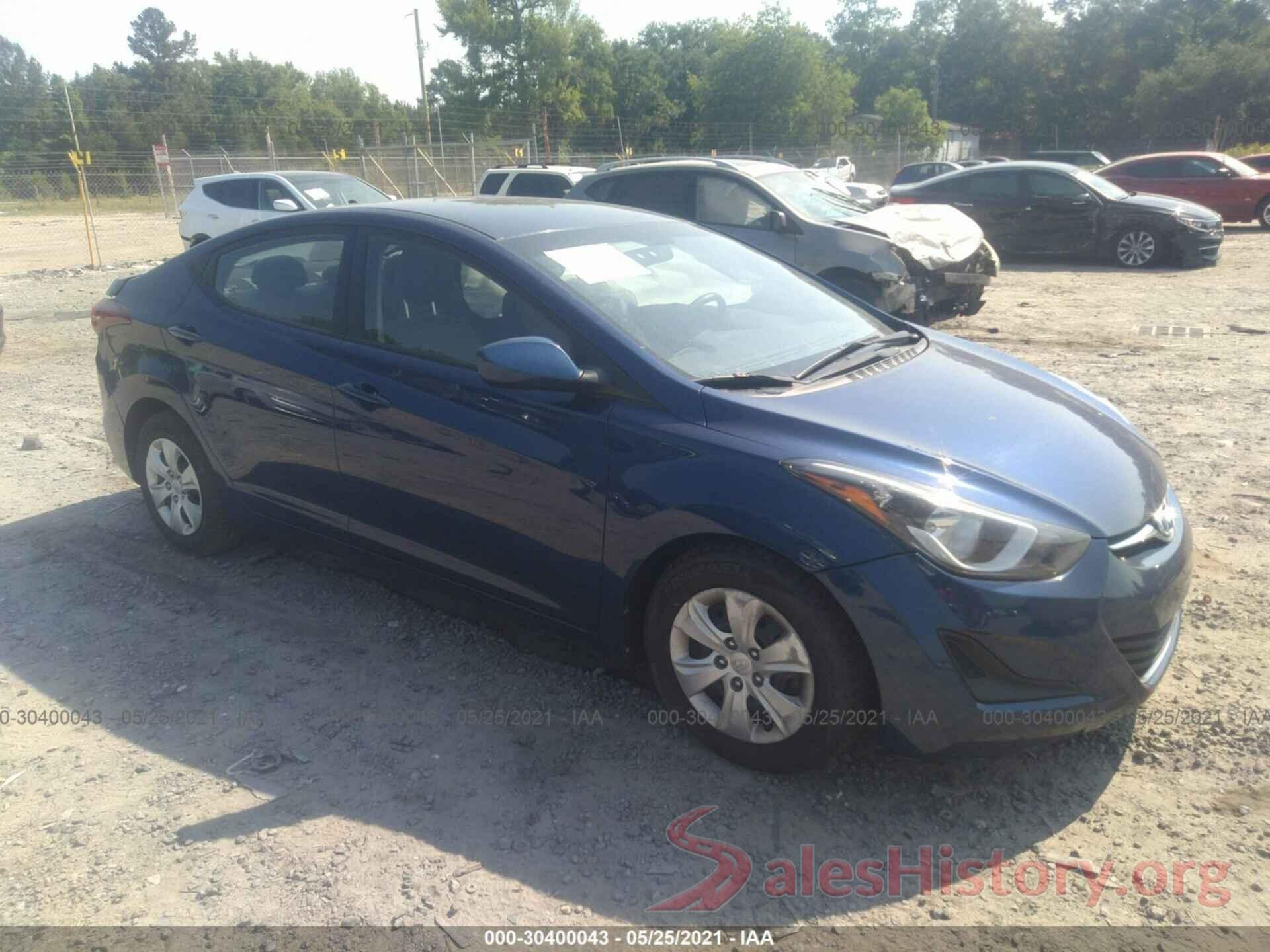 5NPDH4AE1GH731190 2016 HYUNDAI ELANTRA