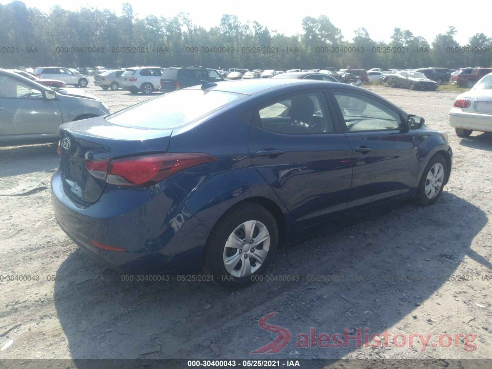 5NPDH4AE1GH731190 2016 HYUNDAI ELANTRA