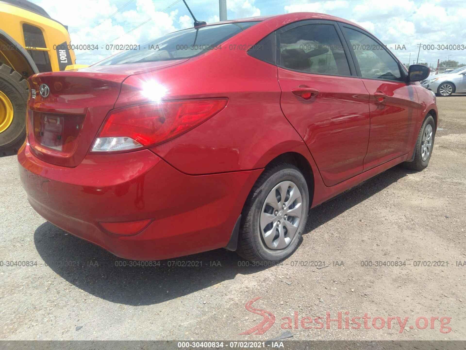 KMHCT4AE7HU275600 2017 HYUNDAI ACCENT