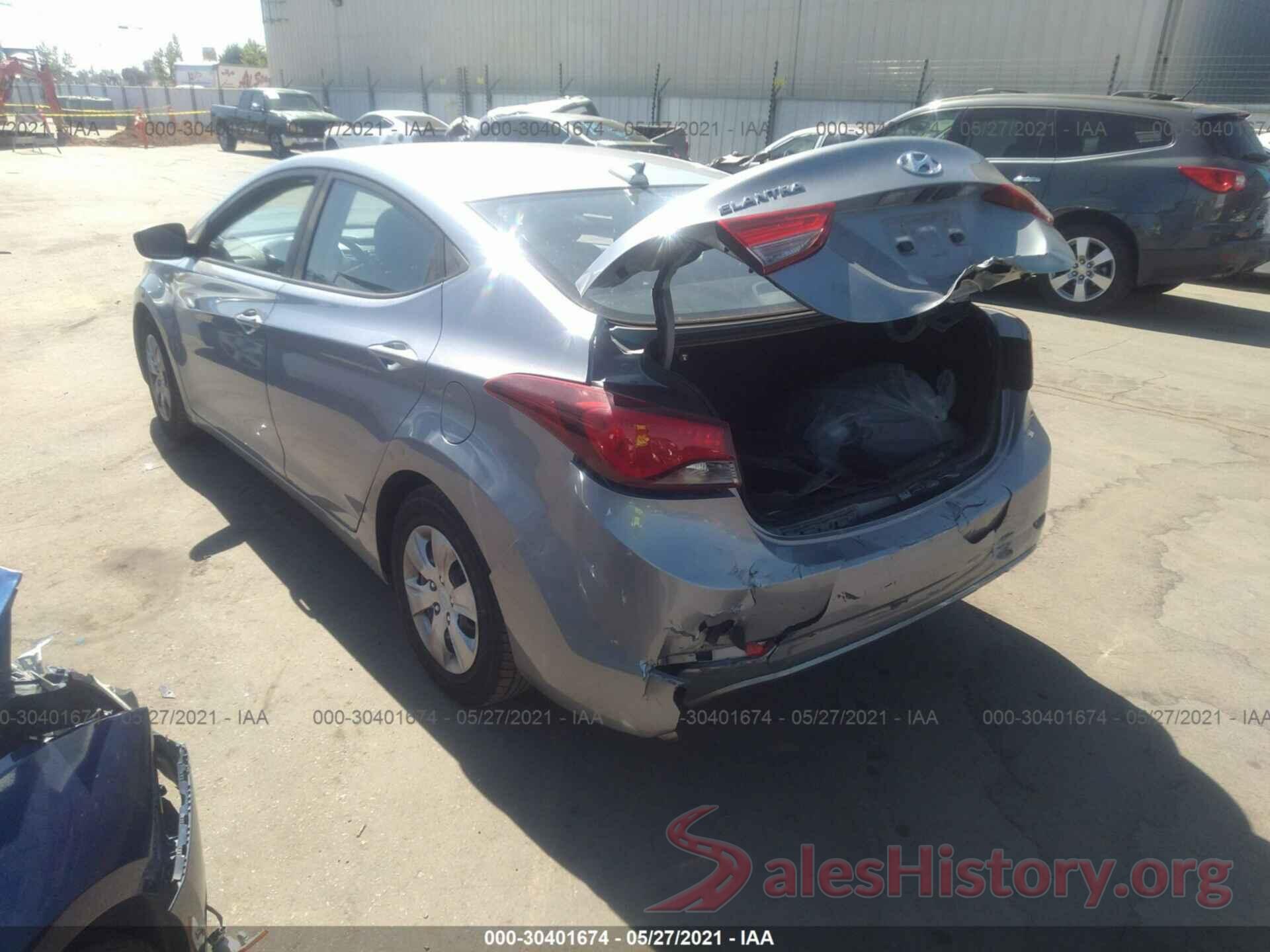 5NPDH4AE4GH762367 2016 HYUNDAI ELANTRA