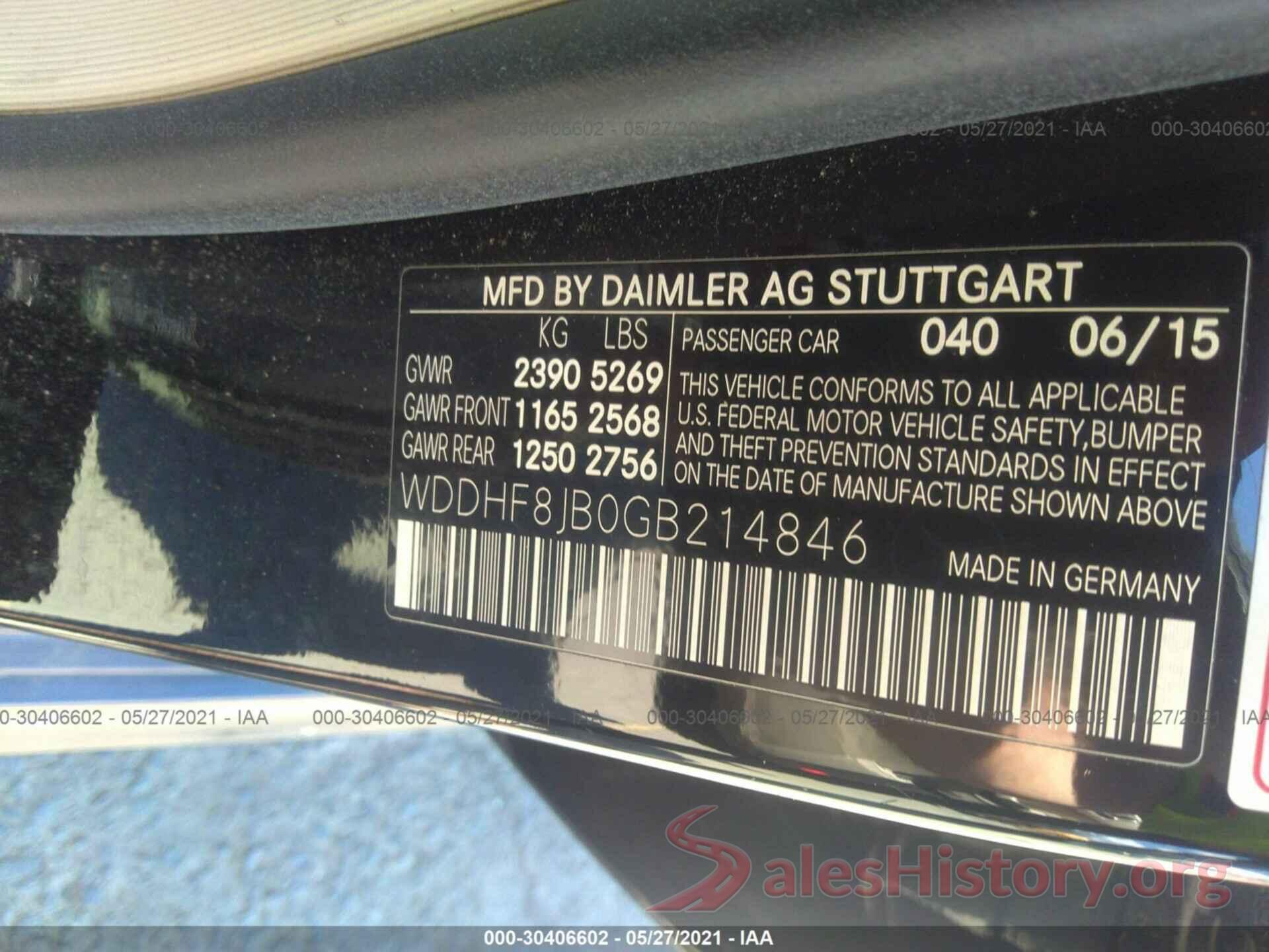 WDDHF8JB0GB214846 2016 MERCEDES-BENZ E-CLASS